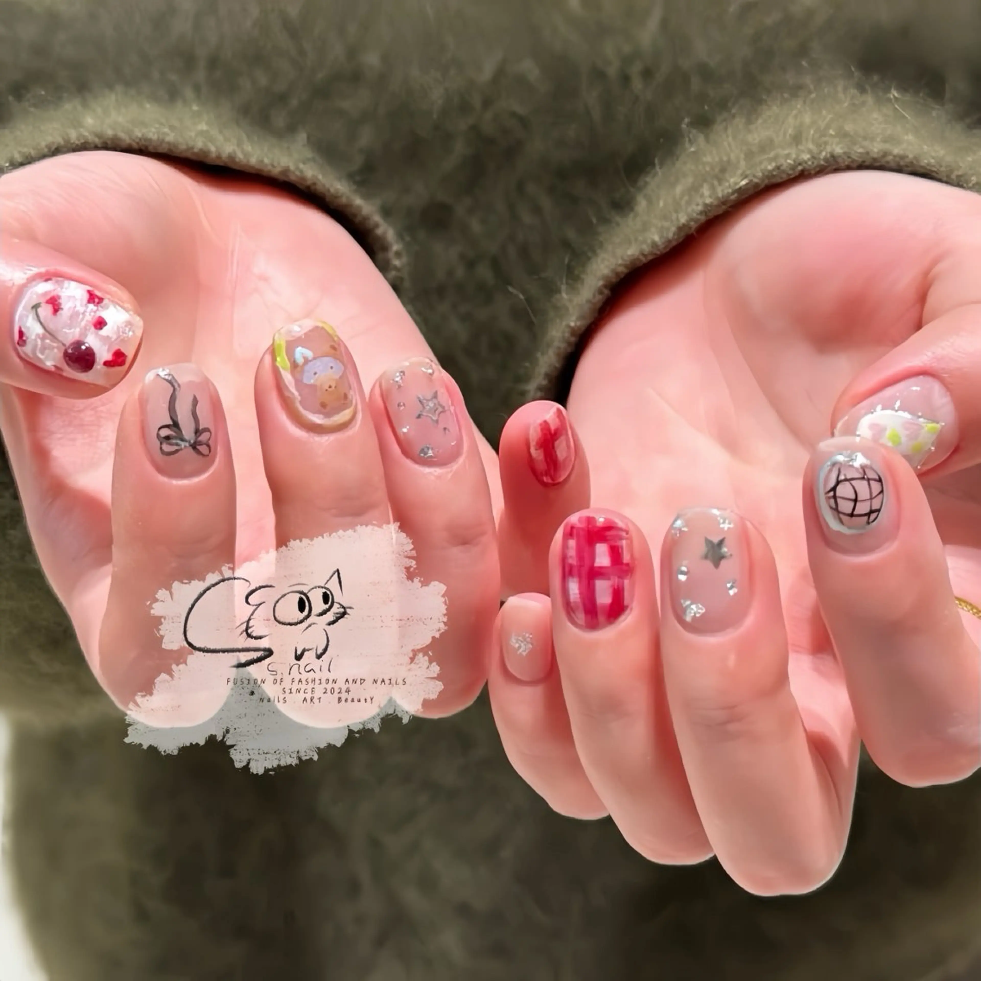ネイル アートネイル チークネイル フレンチネイル グラデーション マグネットネイル S.nail _のネイルデザイン