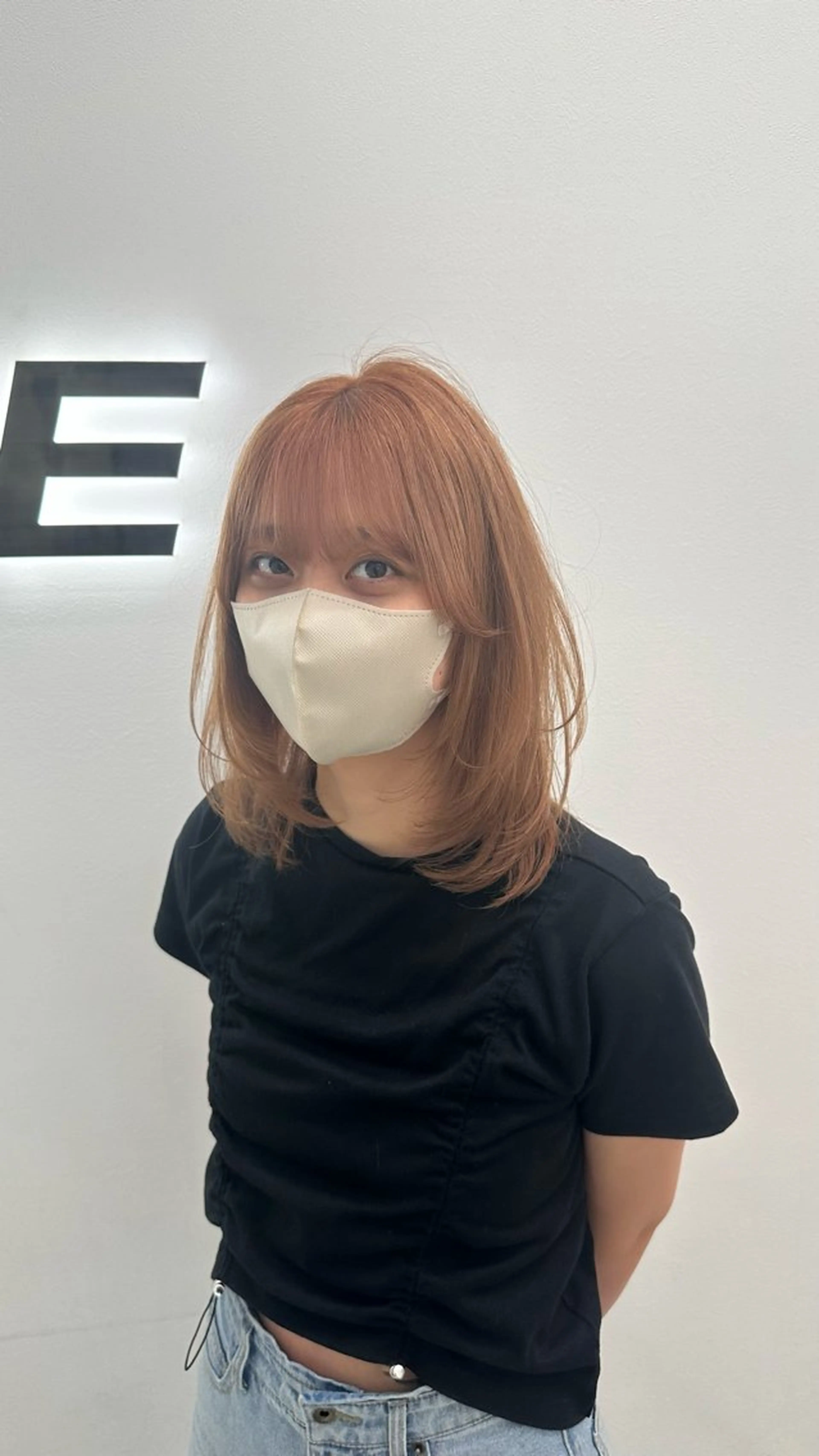 セミロング カラー 顔まわりレイヤー レイヤーカット カット トリートメント ヘッドスパ ヘアセット 🤍ベージュ×艶髪 🤍Ryuta🤍のヘアスタイル