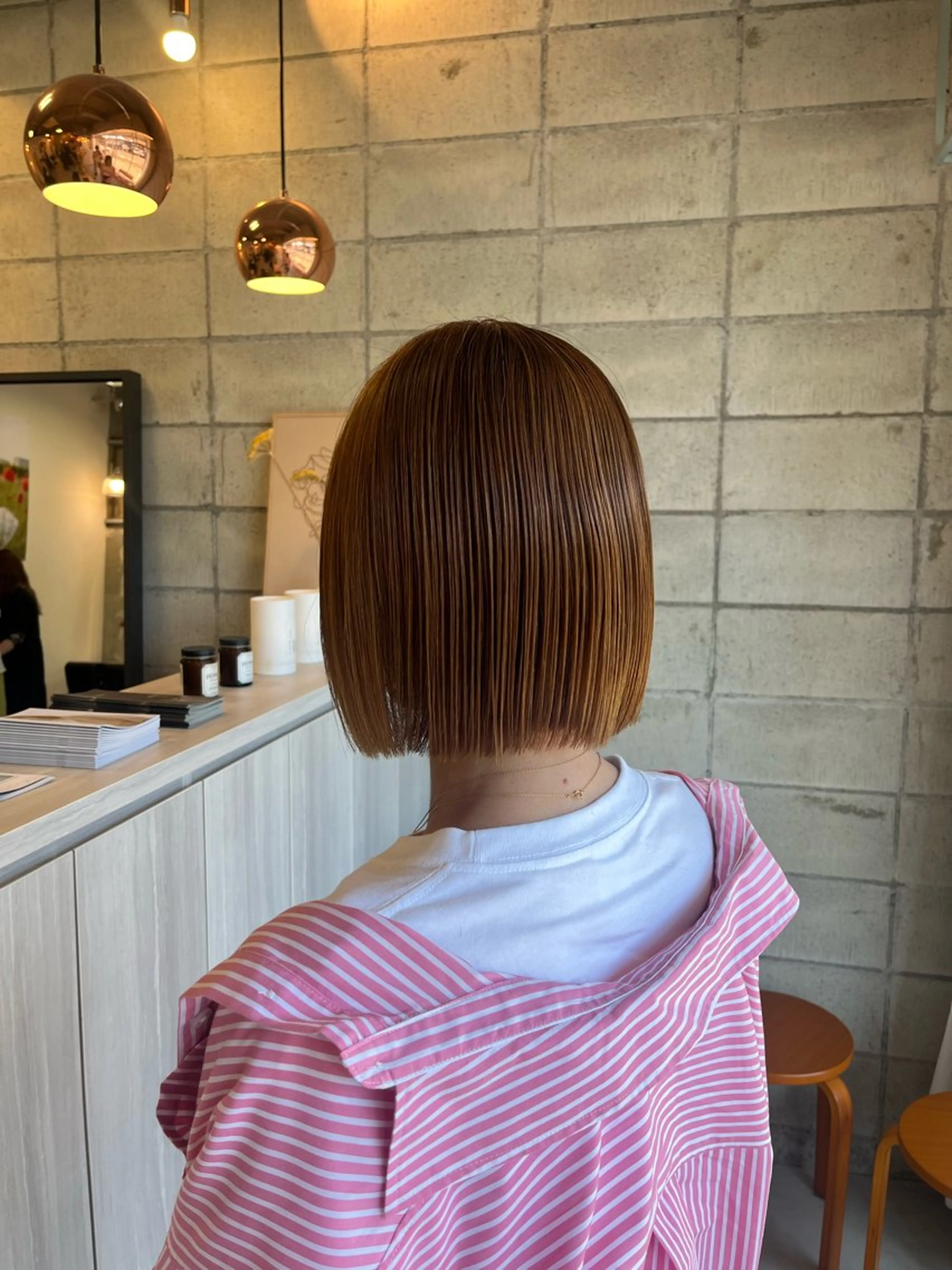 ショート ボブ カット 縮毛矯正 トリートメント 狩野 くるみのヘアスタイル