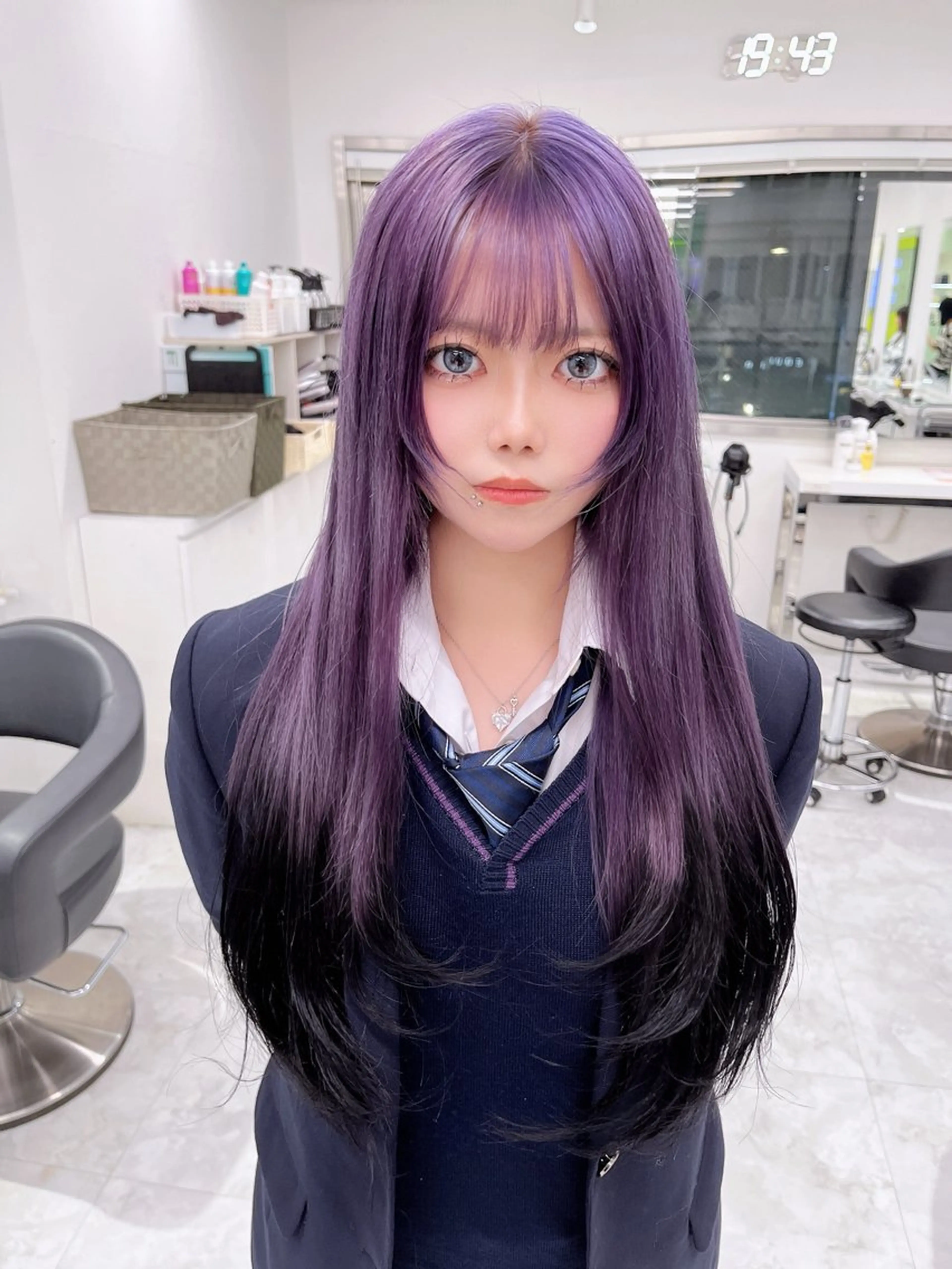 ロング カラー EGO所属・ウルフ、ブリーチ 🐺矢島タツキ🐺のヘアスタイル