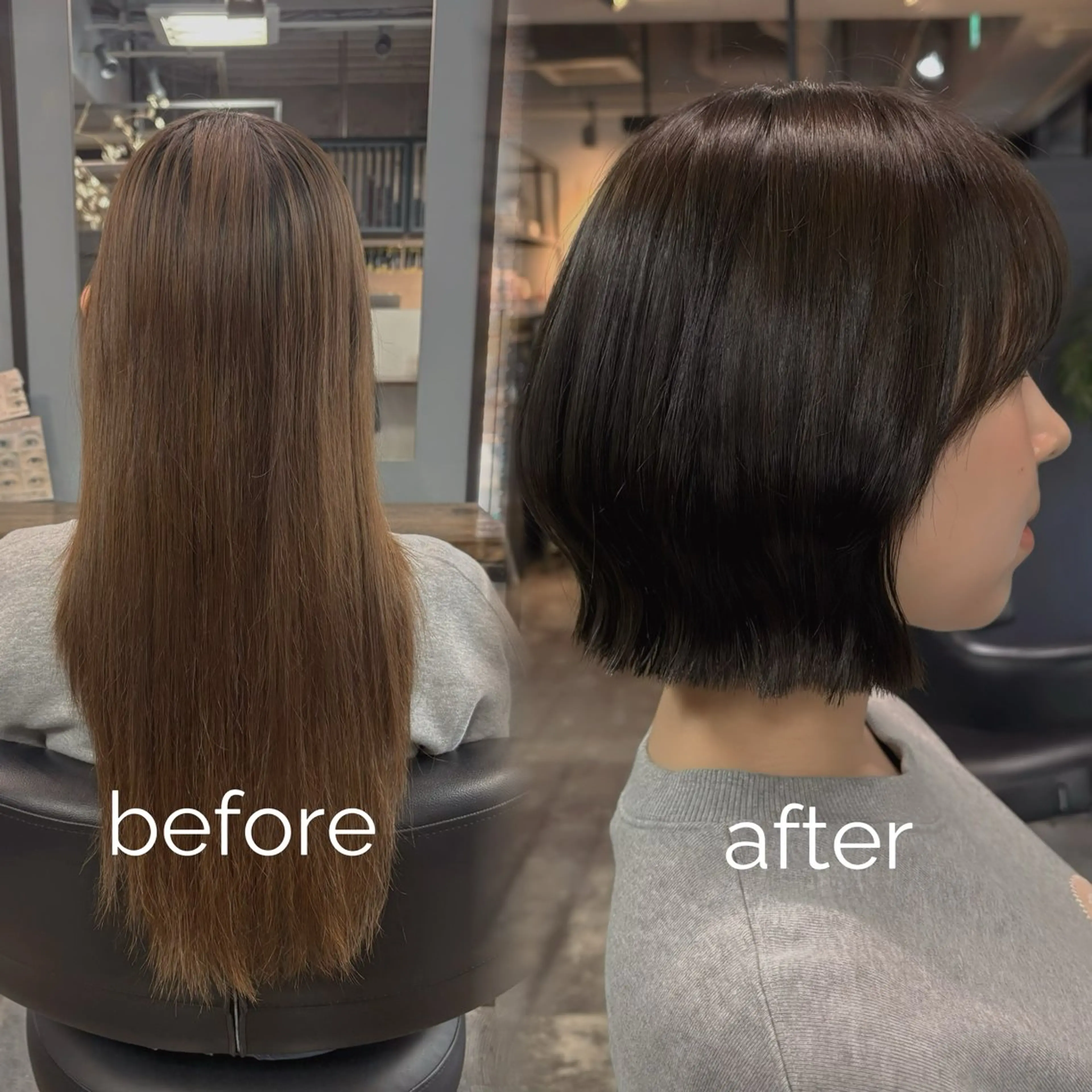 ショート ボブ カット ヘアカラー 韓国ヘア/縮毛矯正 /レイヤー🫧ユイカのヘアスタイル