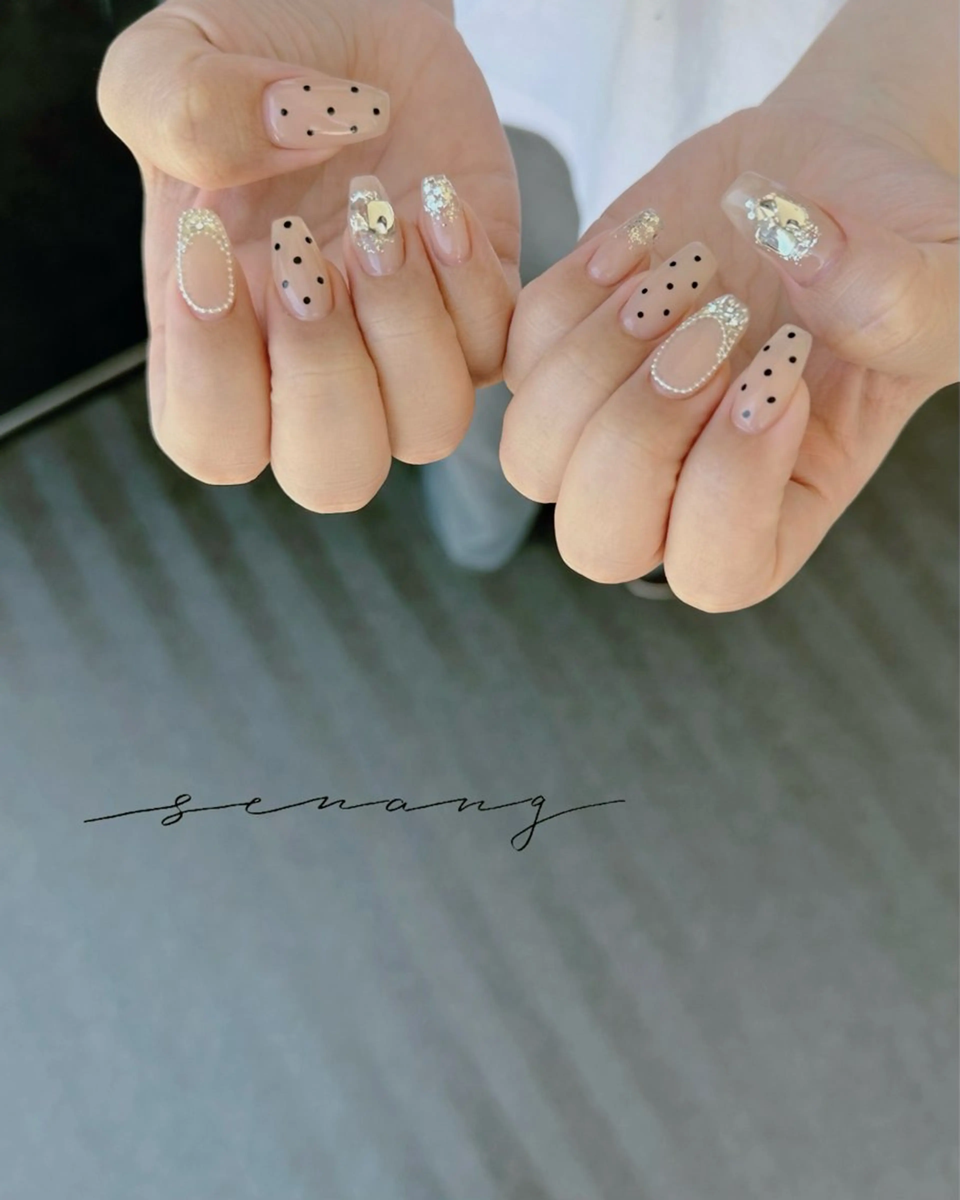 ネイル ドット ワンホンネイル ハンドネイル senang Nail&Eyeのマツエク・マツパデザイン