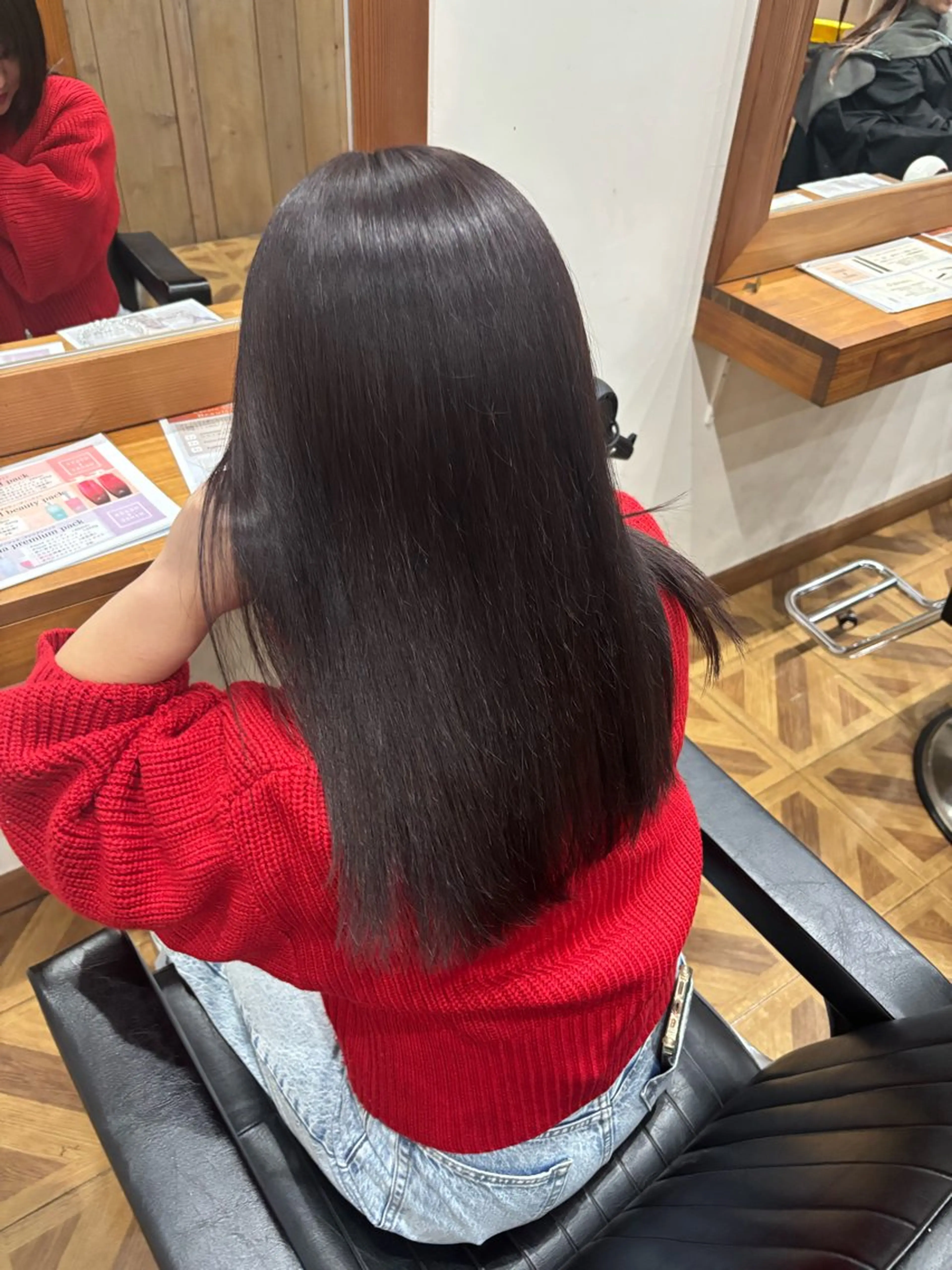 ロング カラー 兼子莉彩 ／暗髪🤎／暖色🍒のヘアスタイル