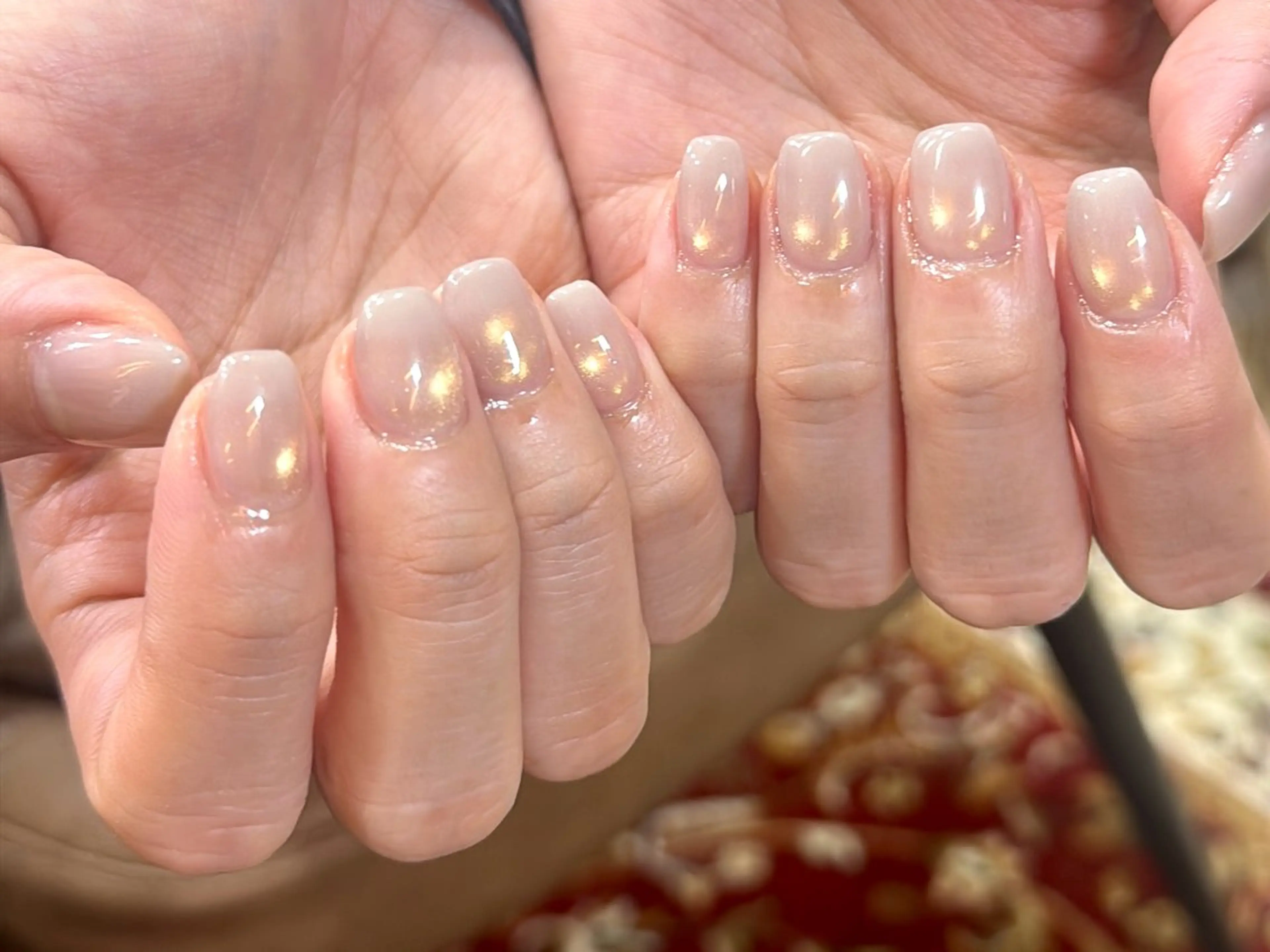 ネイル ジェルネイル 氷ネイル・うるうるネイル オフィスネイル シンプルネイル ハンドネイル 清水 夏澪のネイルデザイン