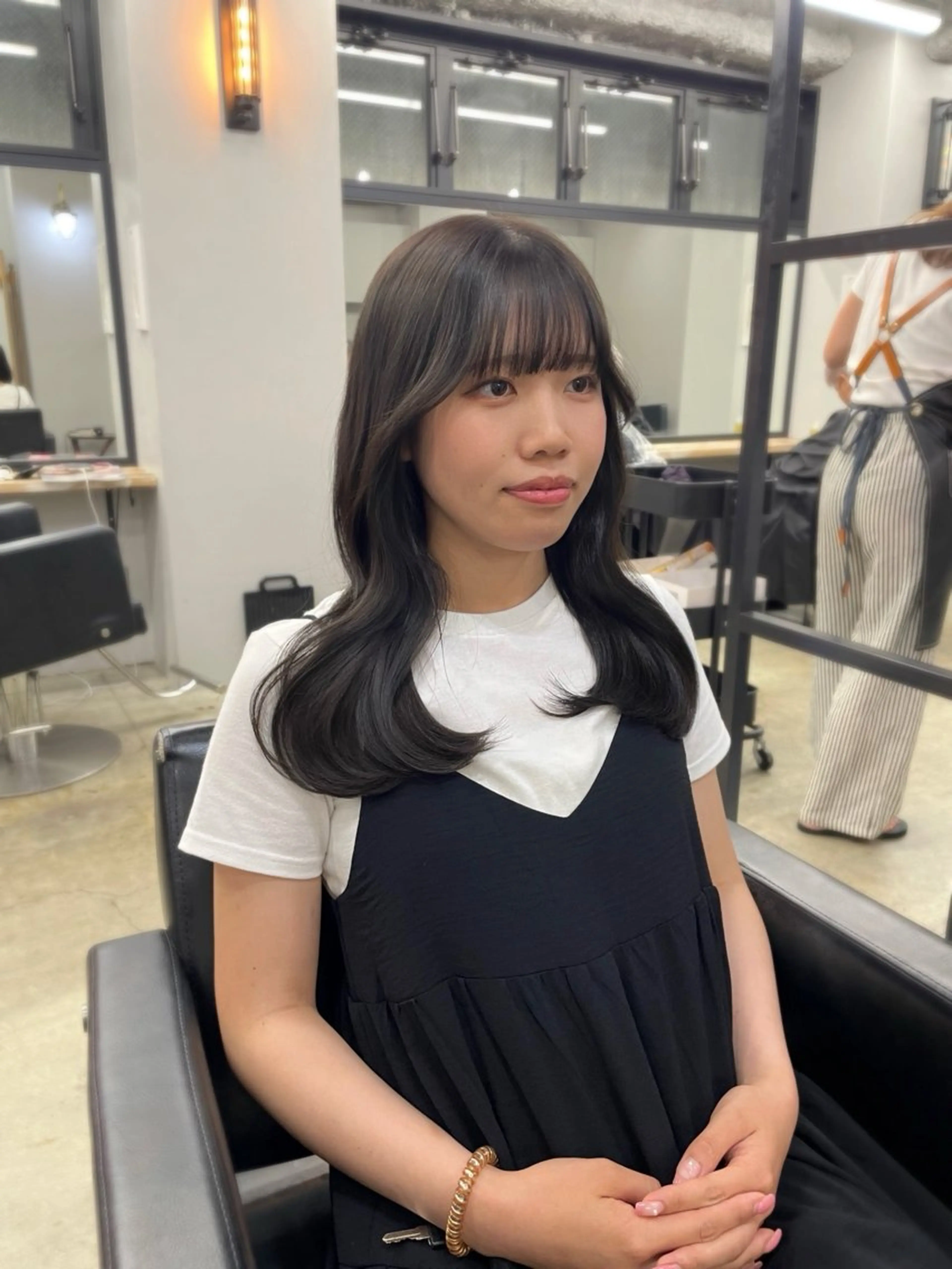 ロング カラー ヘアカラー 新宿/韓国ヘア/ 髪質改善ストレートのヘアスタイル