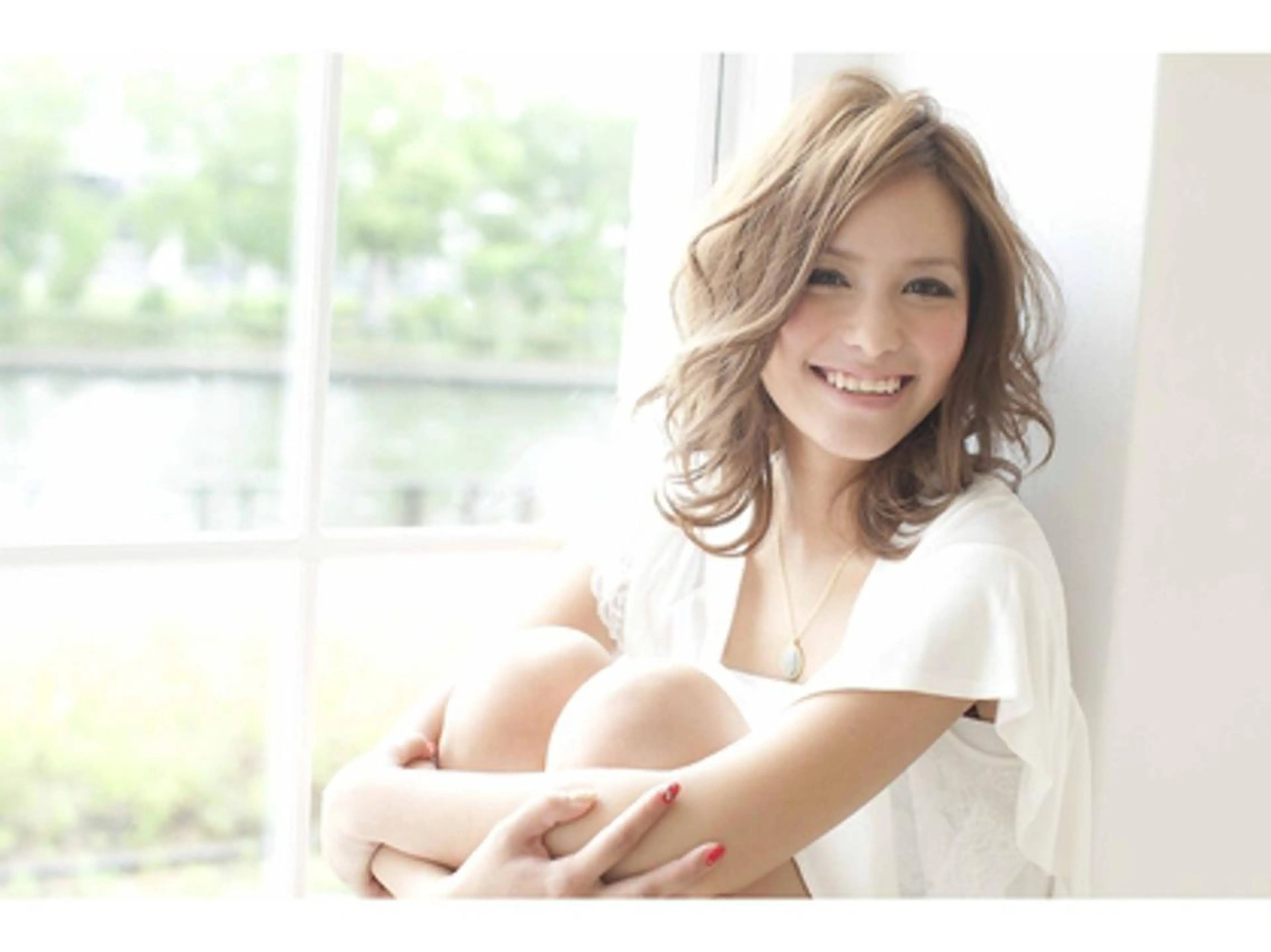 ミディアム カット ヘアカラー トリートメント 髪質改善 ami byAbsoのヘアスタイル