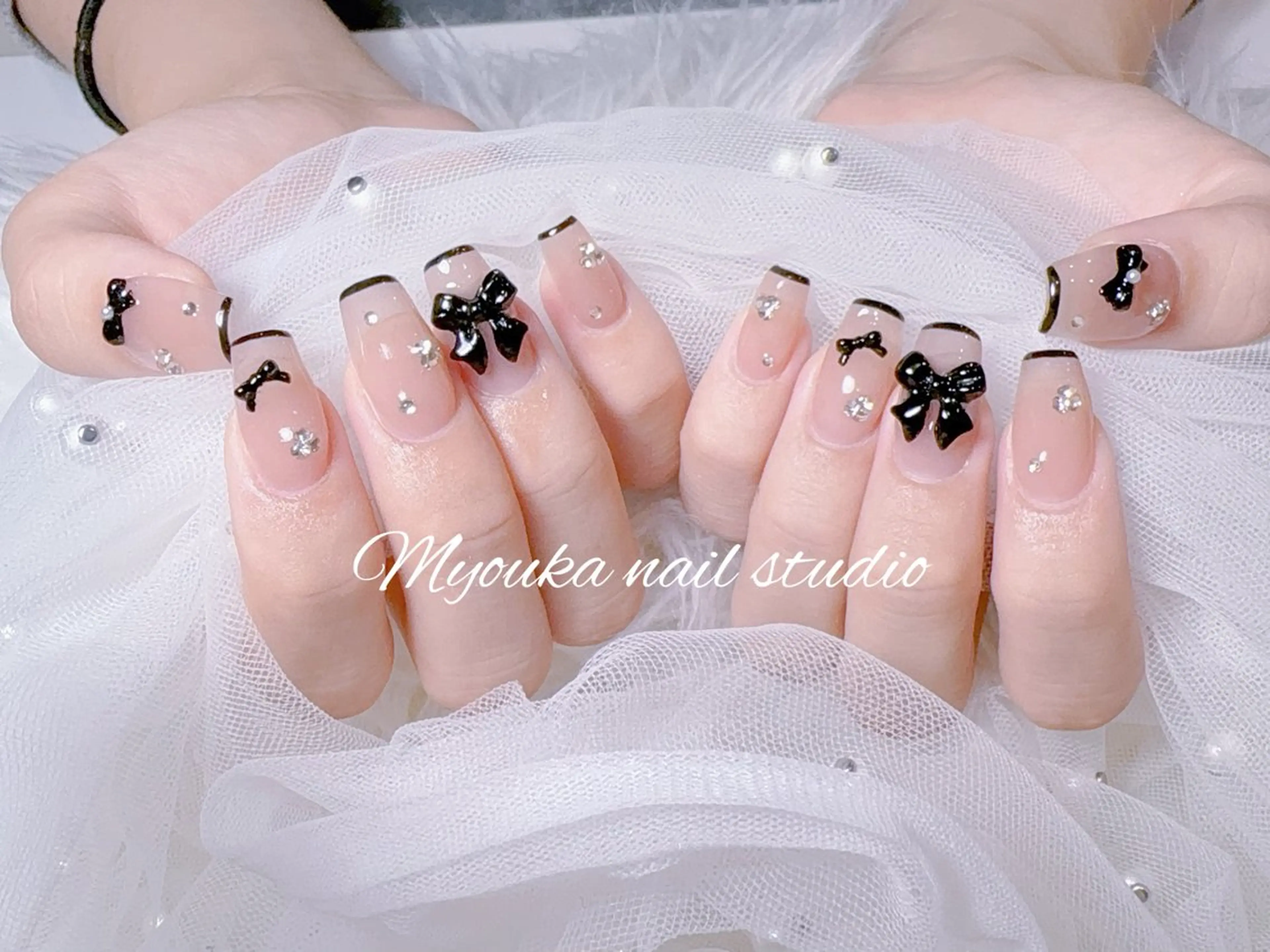 ネイル チークネイル 長さ出し フットネイル ジェルネイル グラデーション ハンドネイル ハンドケア Myouka所属・Myouka 板橋区大山駅前店のネイルデザイン