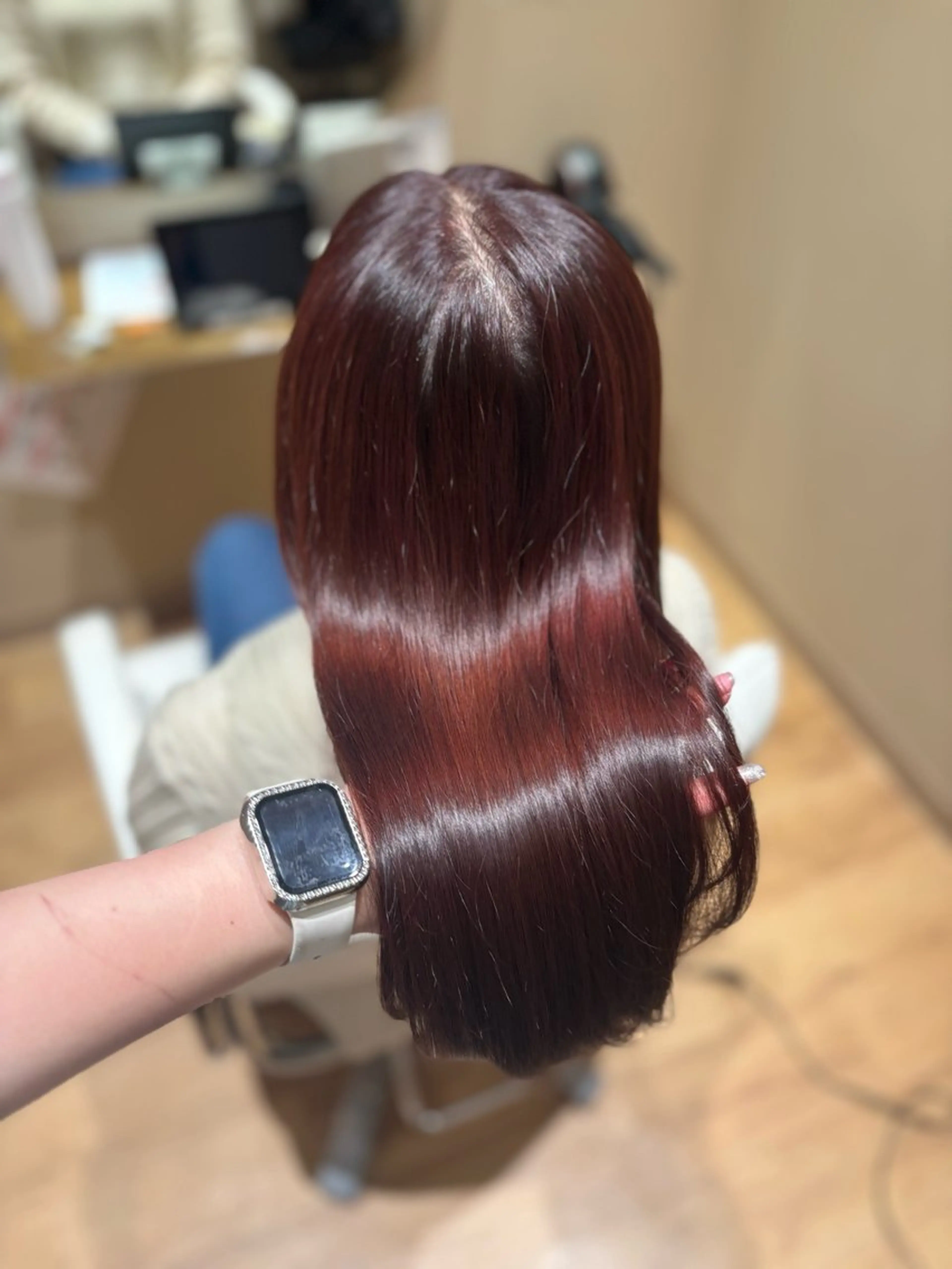 ロング カット ヘアカラー 中島愛佳🐥⸒⸒ 縮毛矯正/艶髪カラーのヘアスタイル