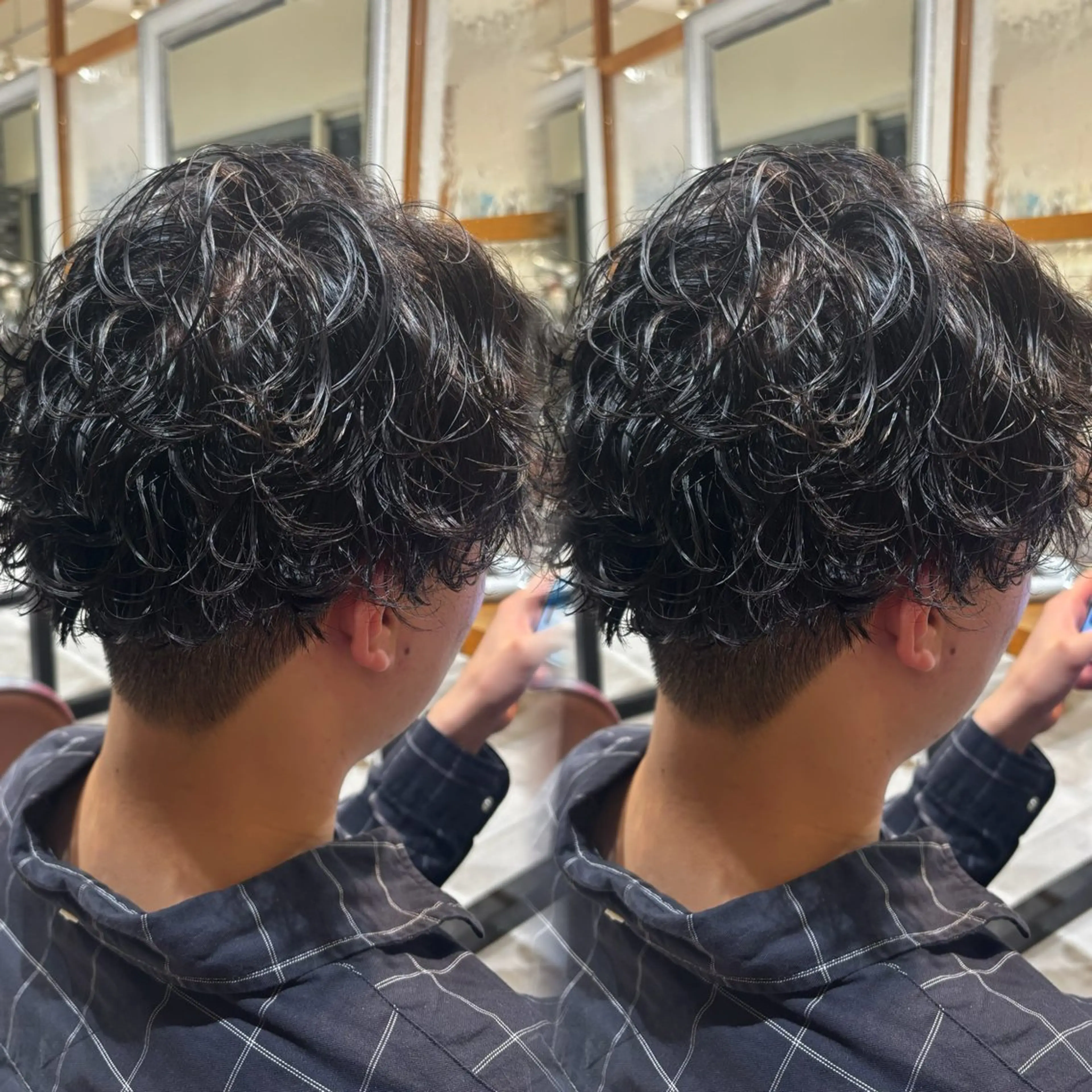 パーマ メンズ カット パーマ ‎🤍⛓ハイトーン カラー/RYOのヘアスタイル