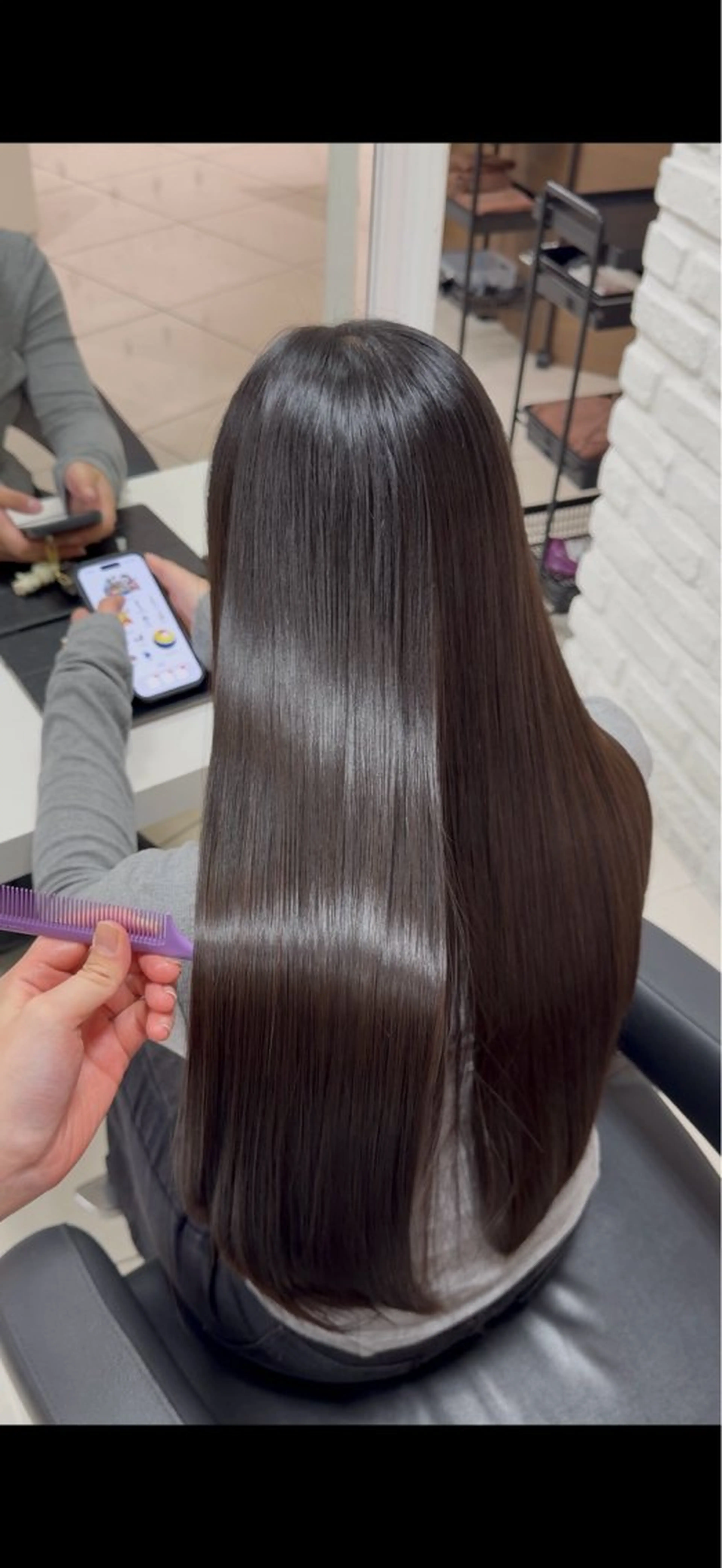 ロング 縮毛矯正 サクラ🎀💟 kichijojiのヘアスタイル