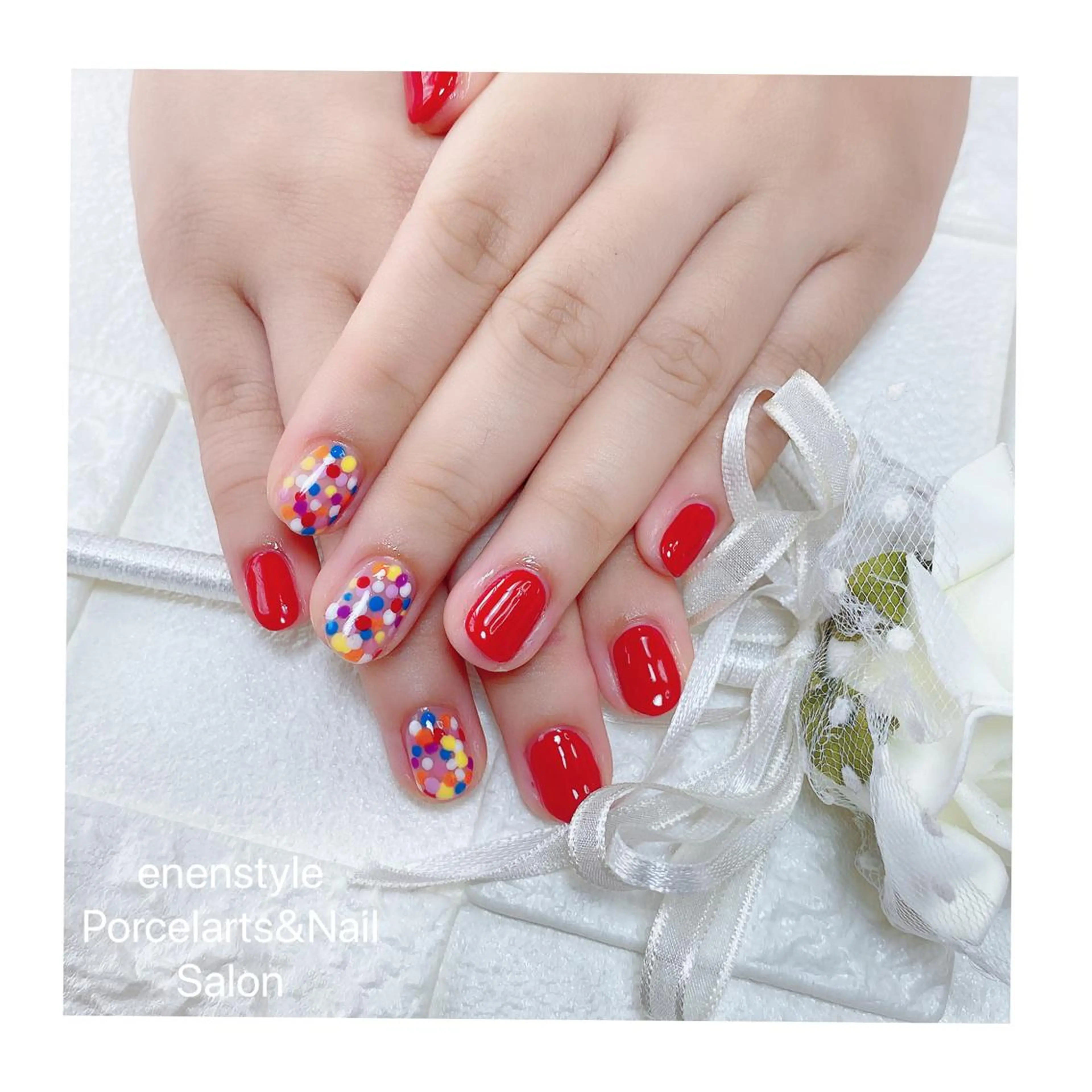 ショート ネイル ハンドネイル 👑enen style👑のネイルデザイン