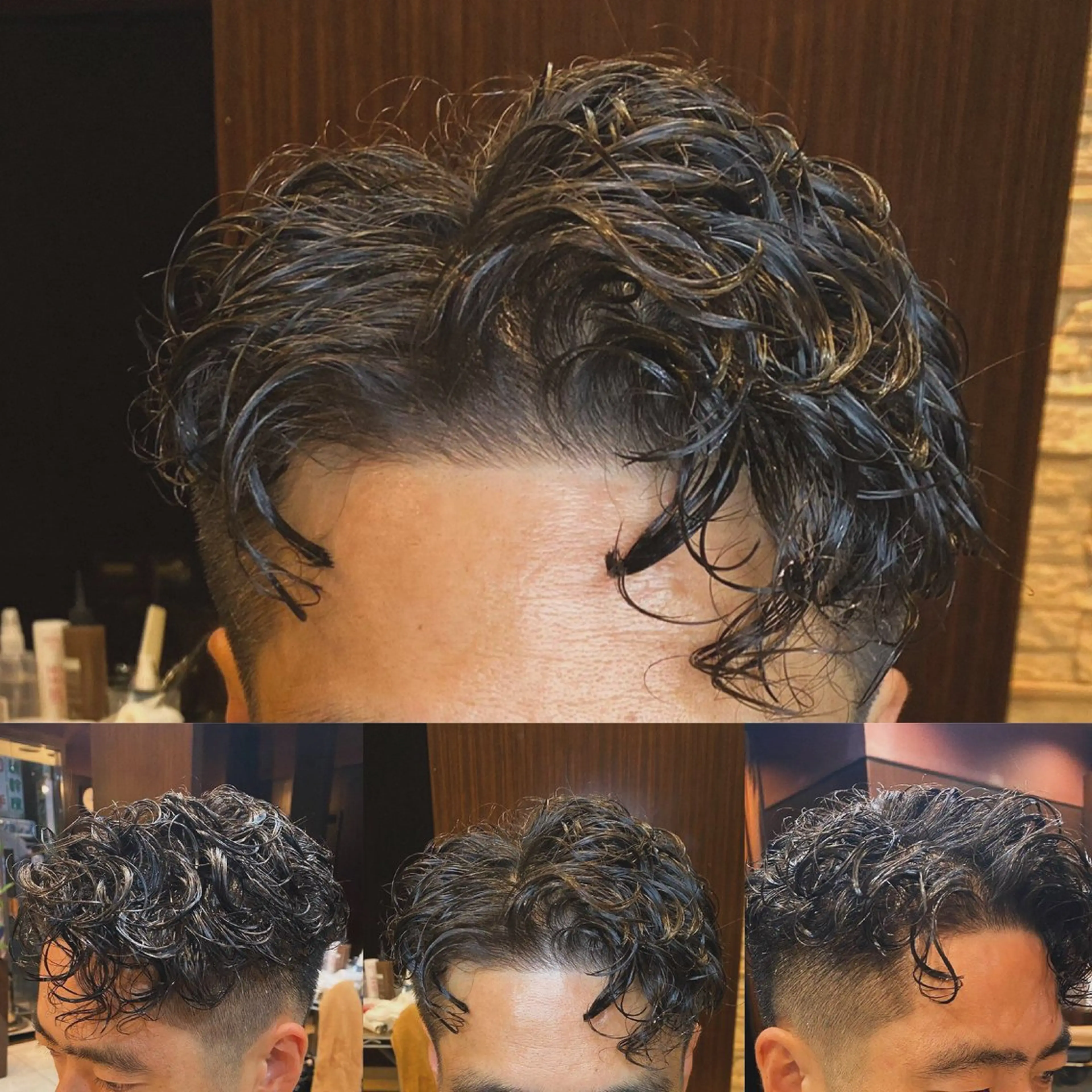 ミディアム カット パーマ 北川 竜也のヘアスタイル