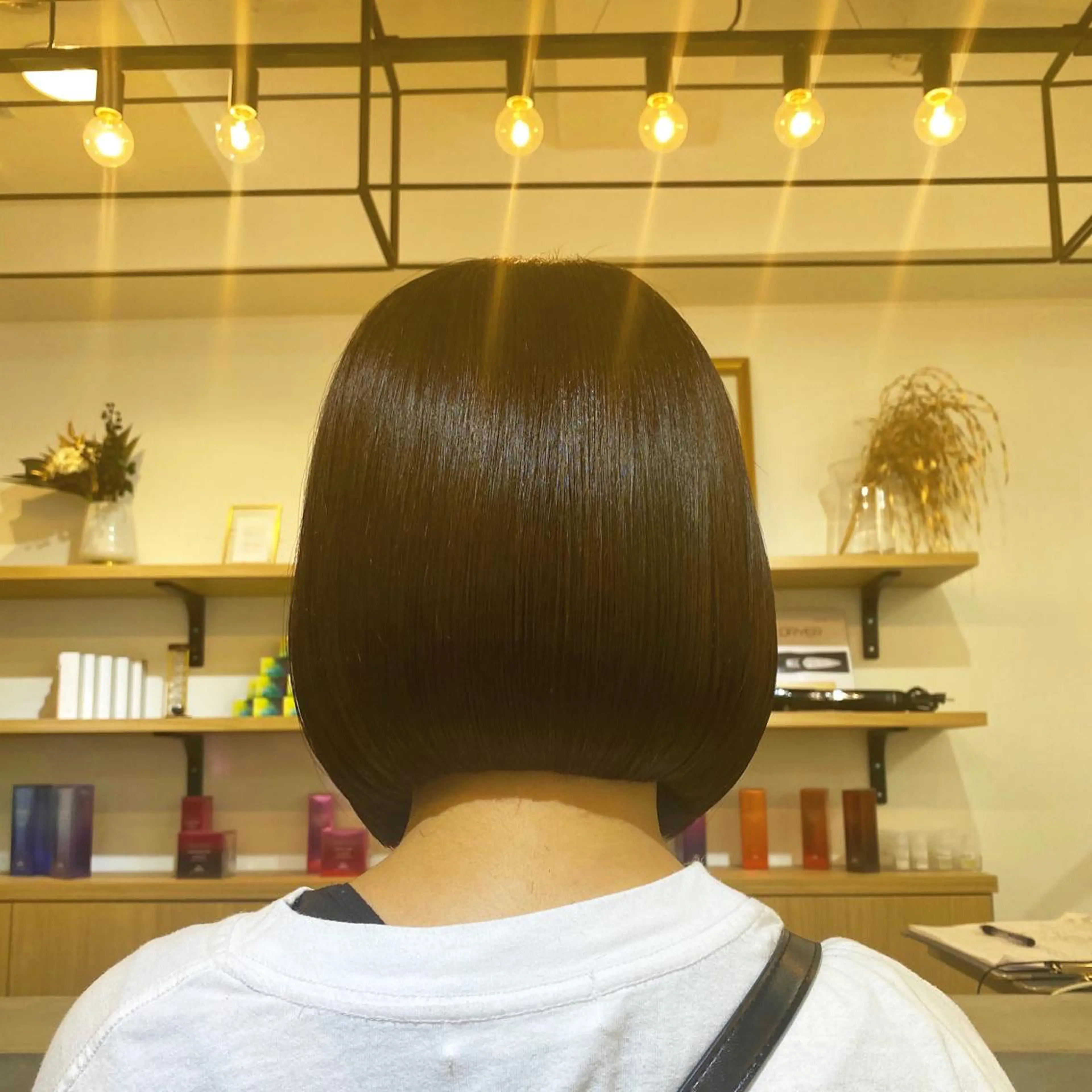 ショート カラー ヘアアレンジ マツエク・マツパ ボブ ボブ、縮毛矯正👑 心斎橋/高城涼也のヘアスタイル