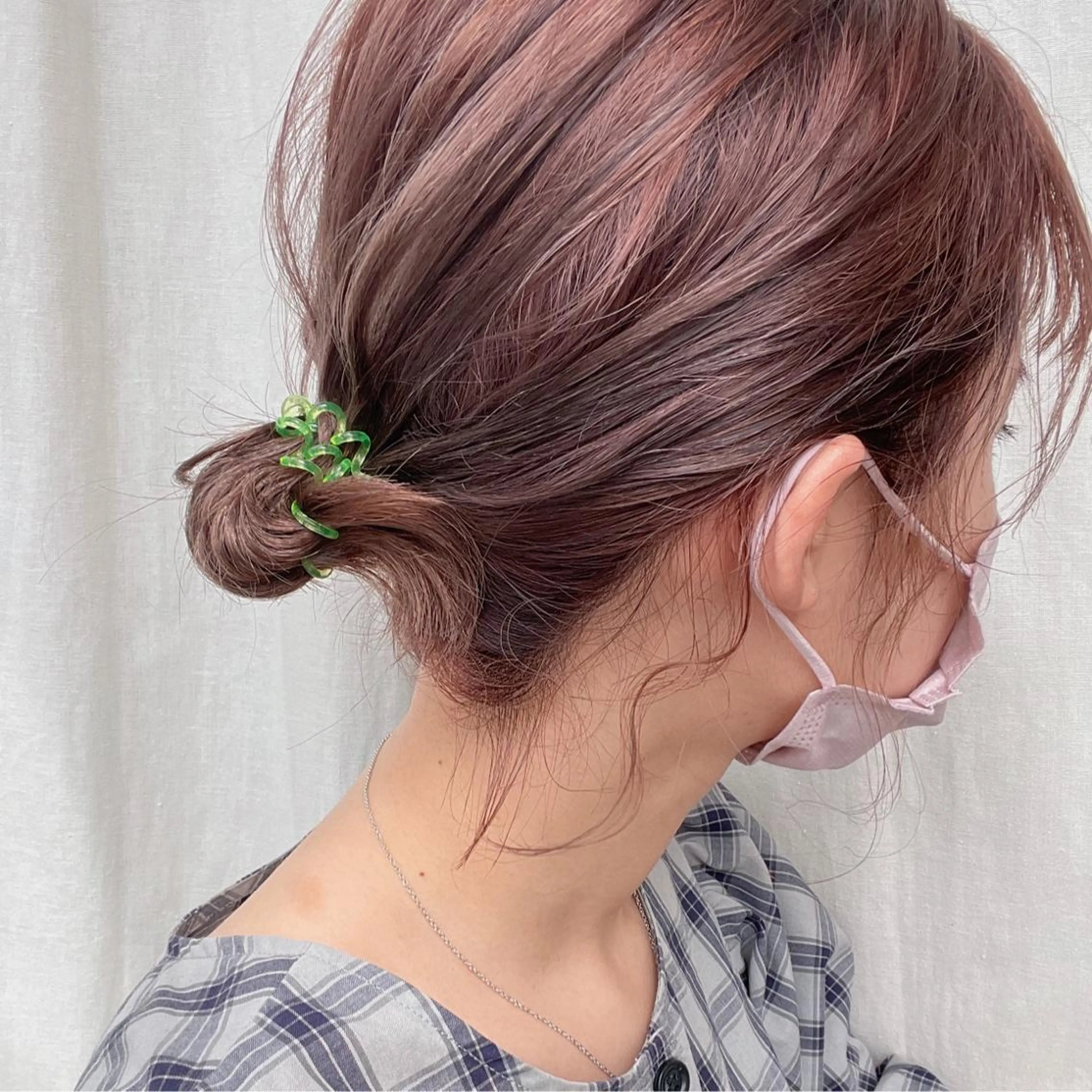 ショート カラー ヘアアレンジ なつき/艶ピンク/ girly hairのヘアスタイル