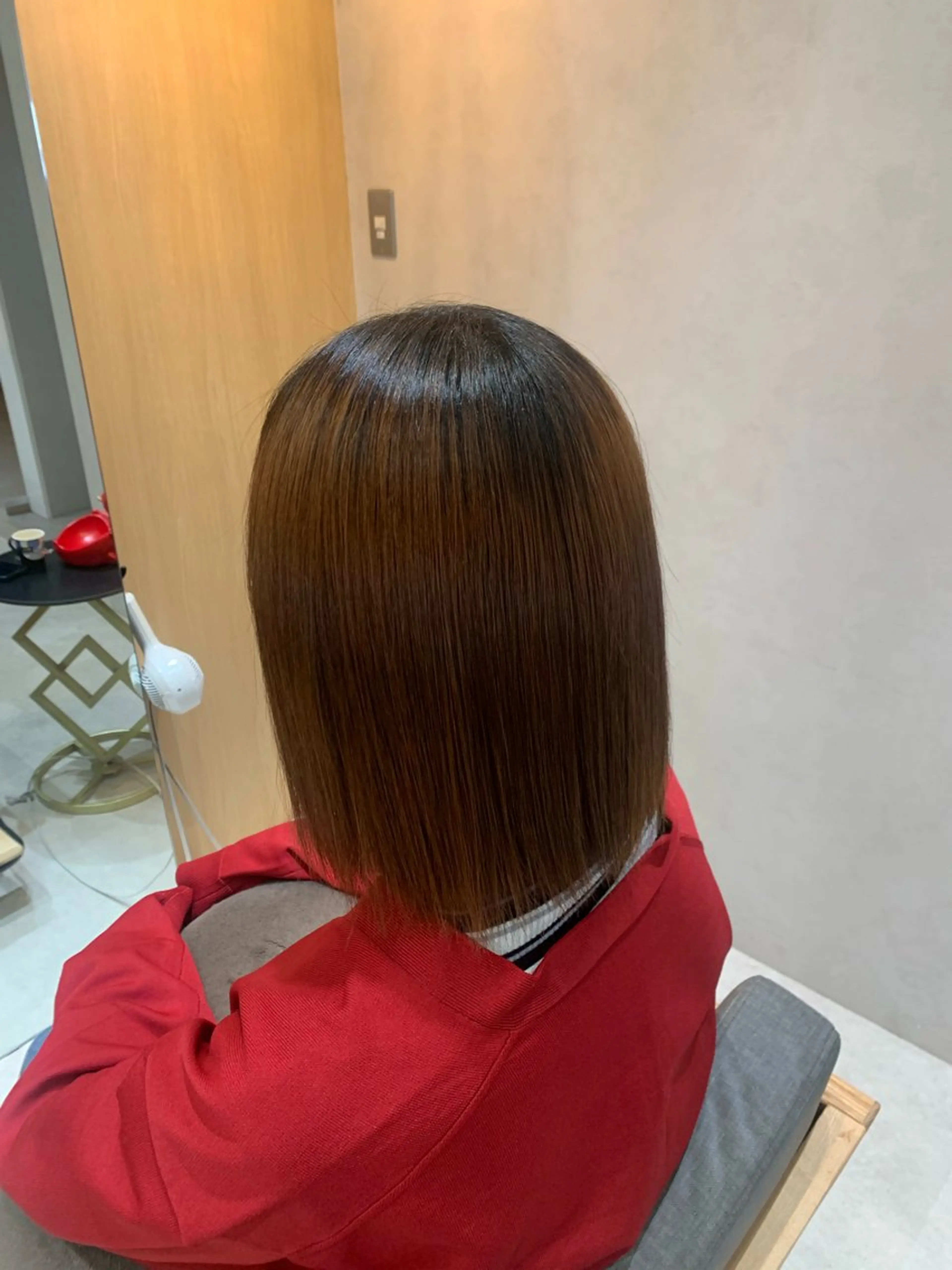 セミロング 縮毛矯正 本多 永佳のヘアスタイル