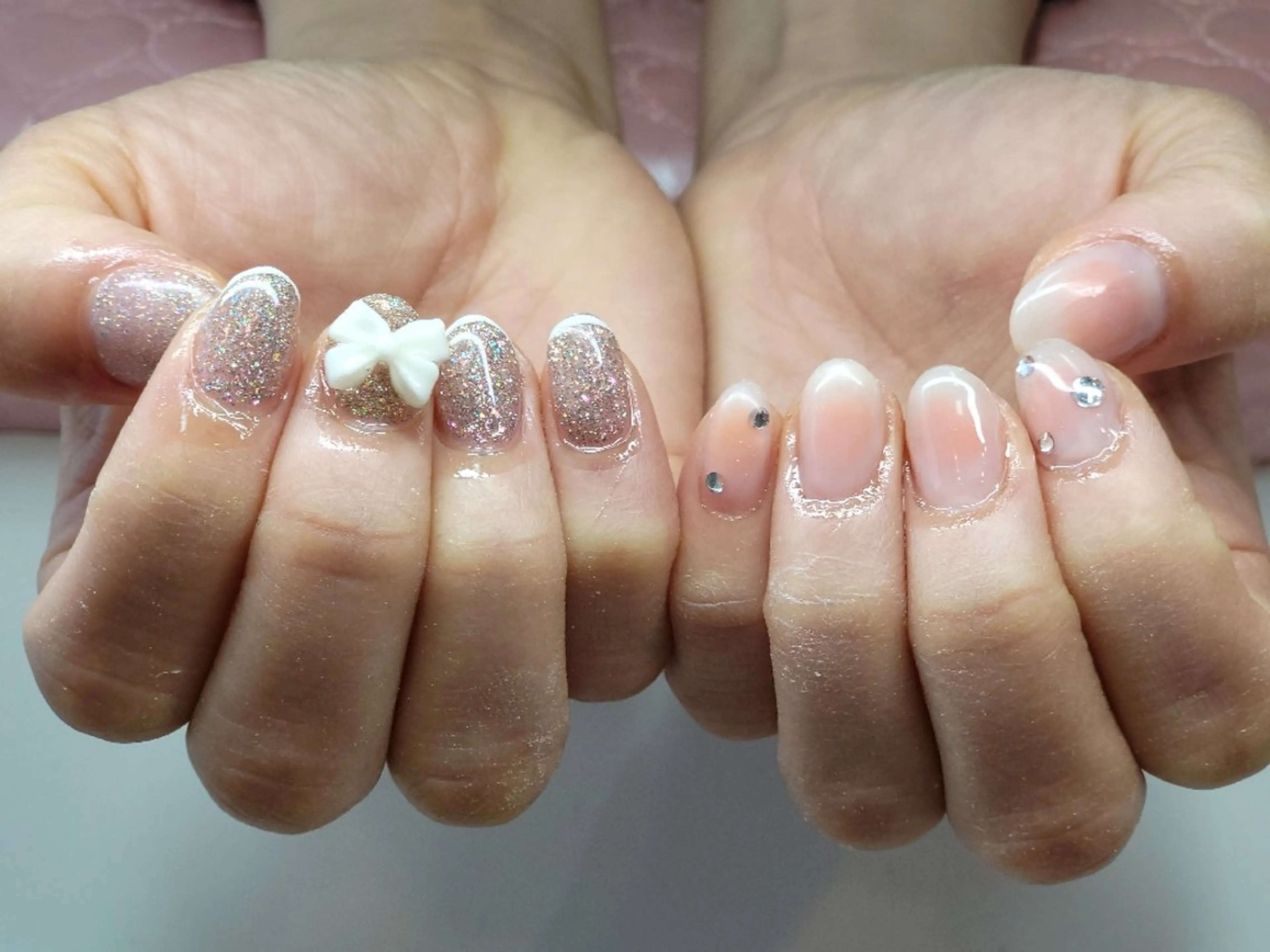 ネイル チークネイル フラッシュネイル フレンチネイル 心斎橋Salon Epokkuのネイルデザイン