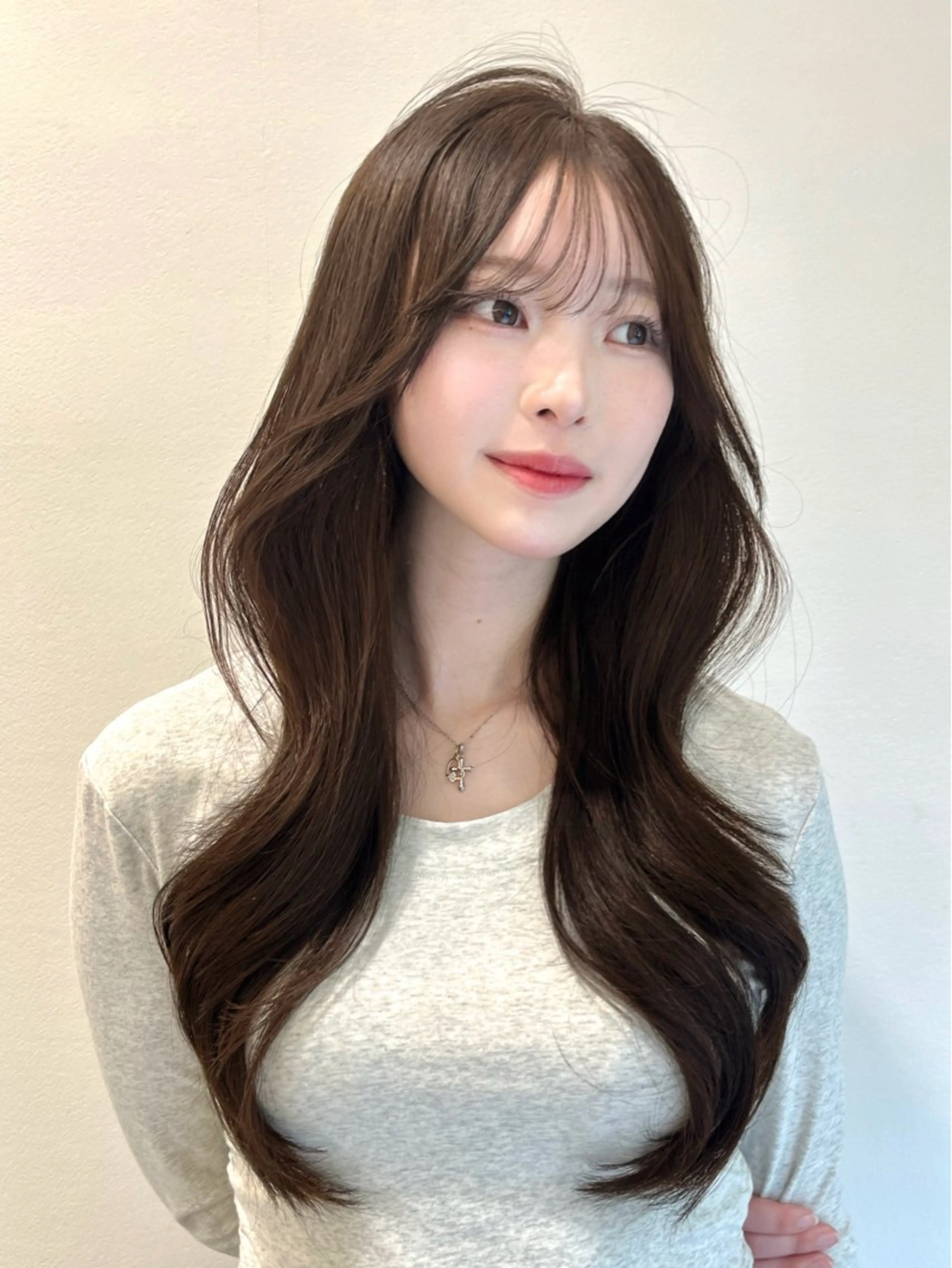 ロング カット ヘアカラー ヘアセット 🤍韓国ヘア特化 🤍力丸🤍のヘアスタイル