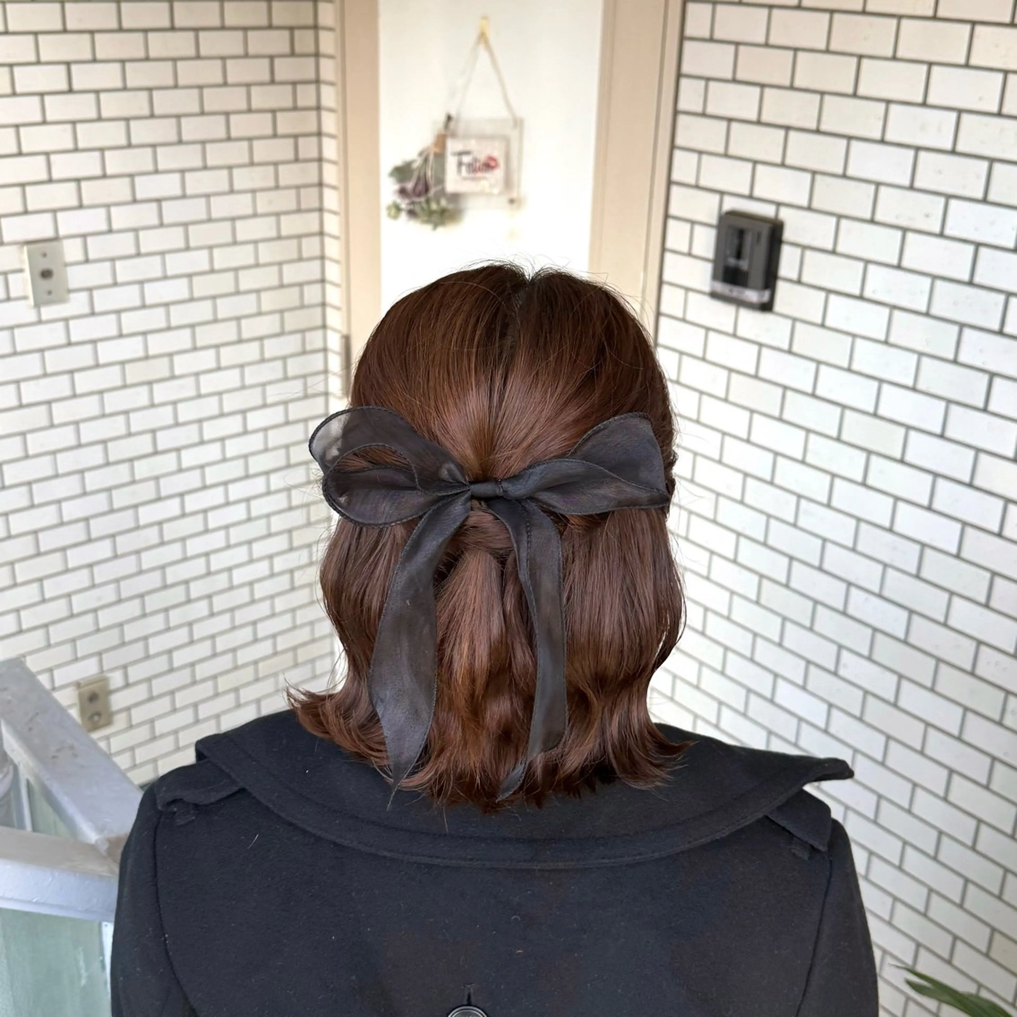 ショート ヘアアレンジ 成人式 ハーフアップ 結婚式・ブライダル デート 卒業式のヘアスタイル 褒められヘアメイク /‎ボブ女子🐶みおのその他イメージ