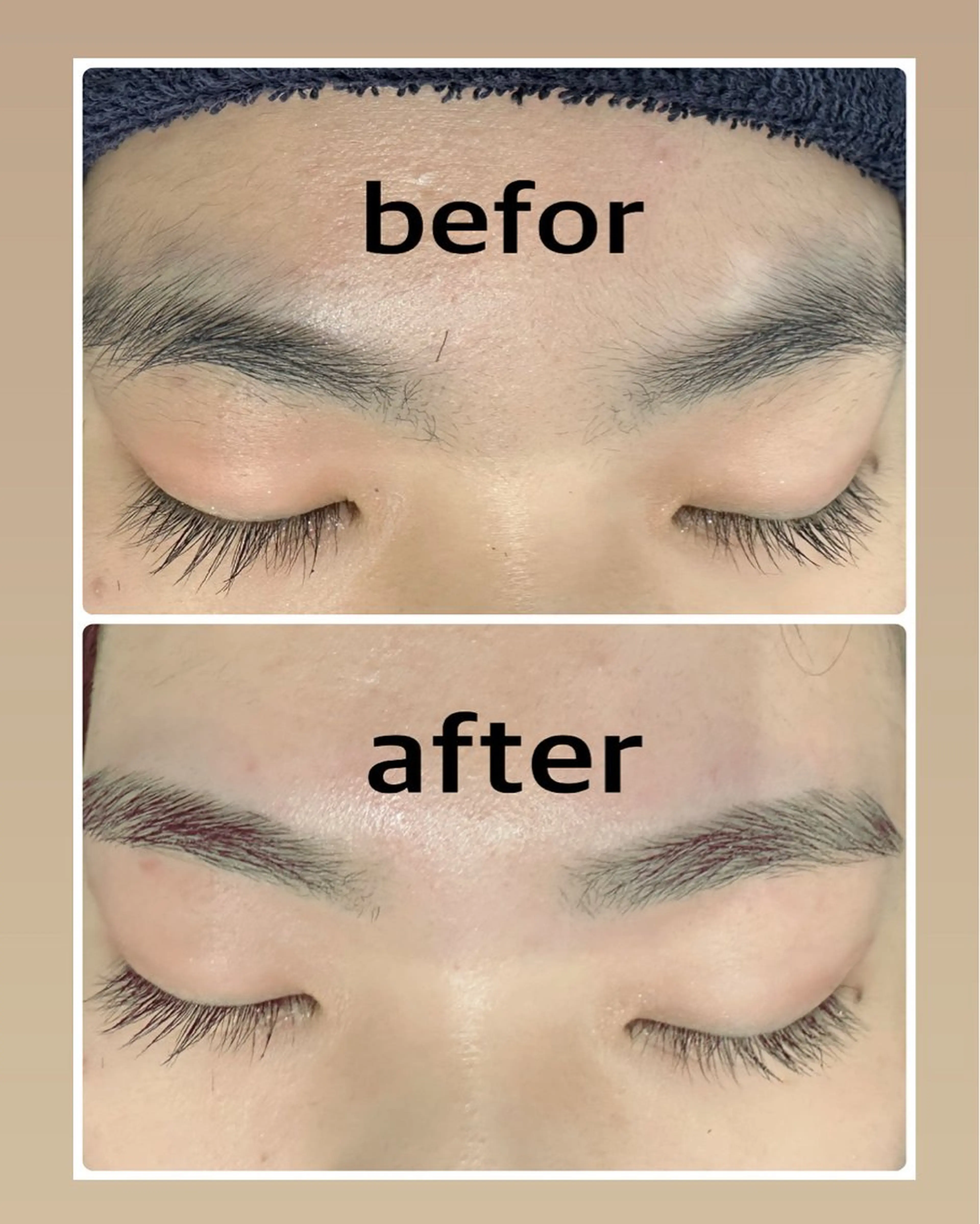 眉Wax脱毛の写真