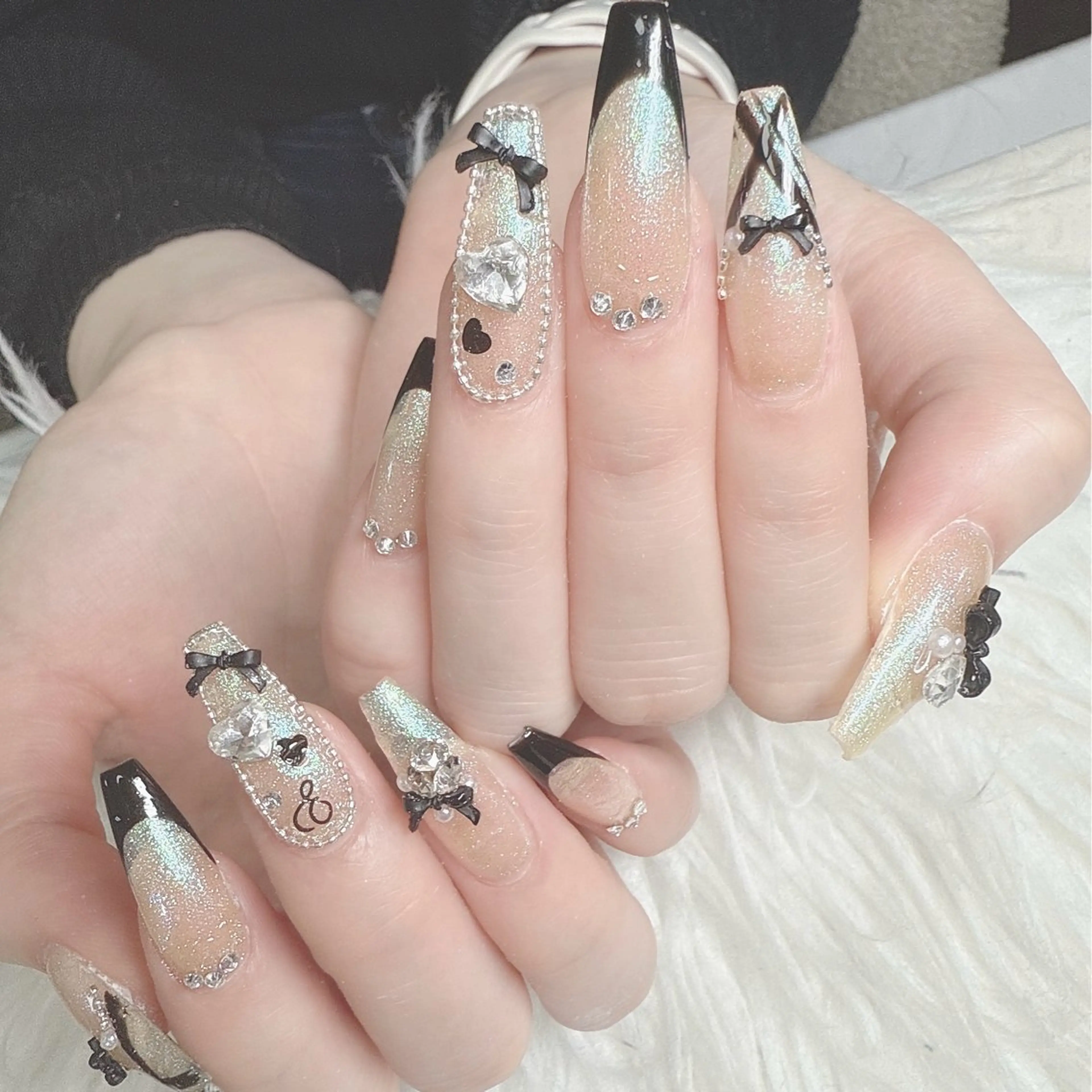 ネイル フットネイル フレンチネイル グラデーション 韓国ネイル ロングネイル ハンドネイル Hani Nail Salonのネイルデザイン