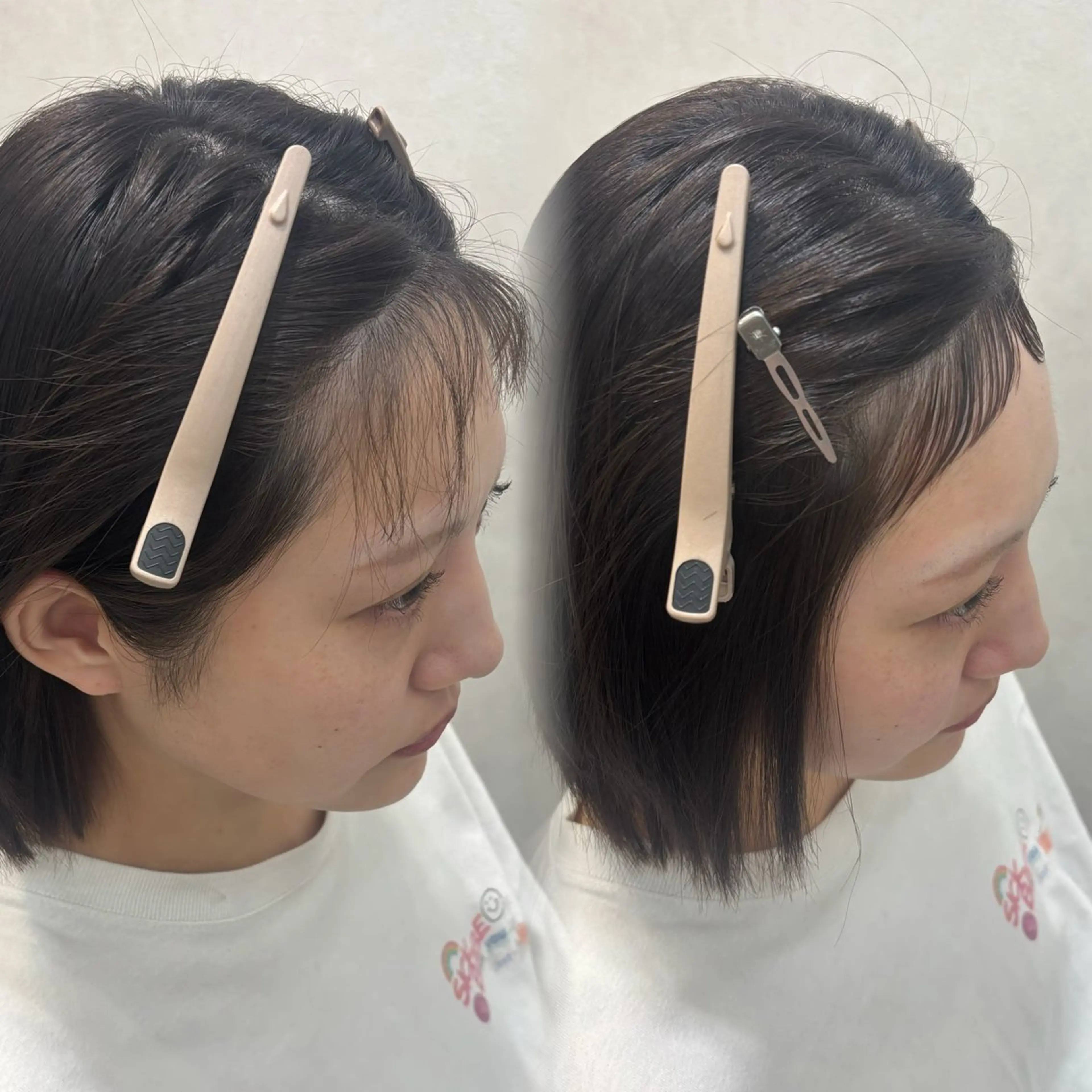 ミディアム カット パーマ 水島 悠香子のヘアスタイル