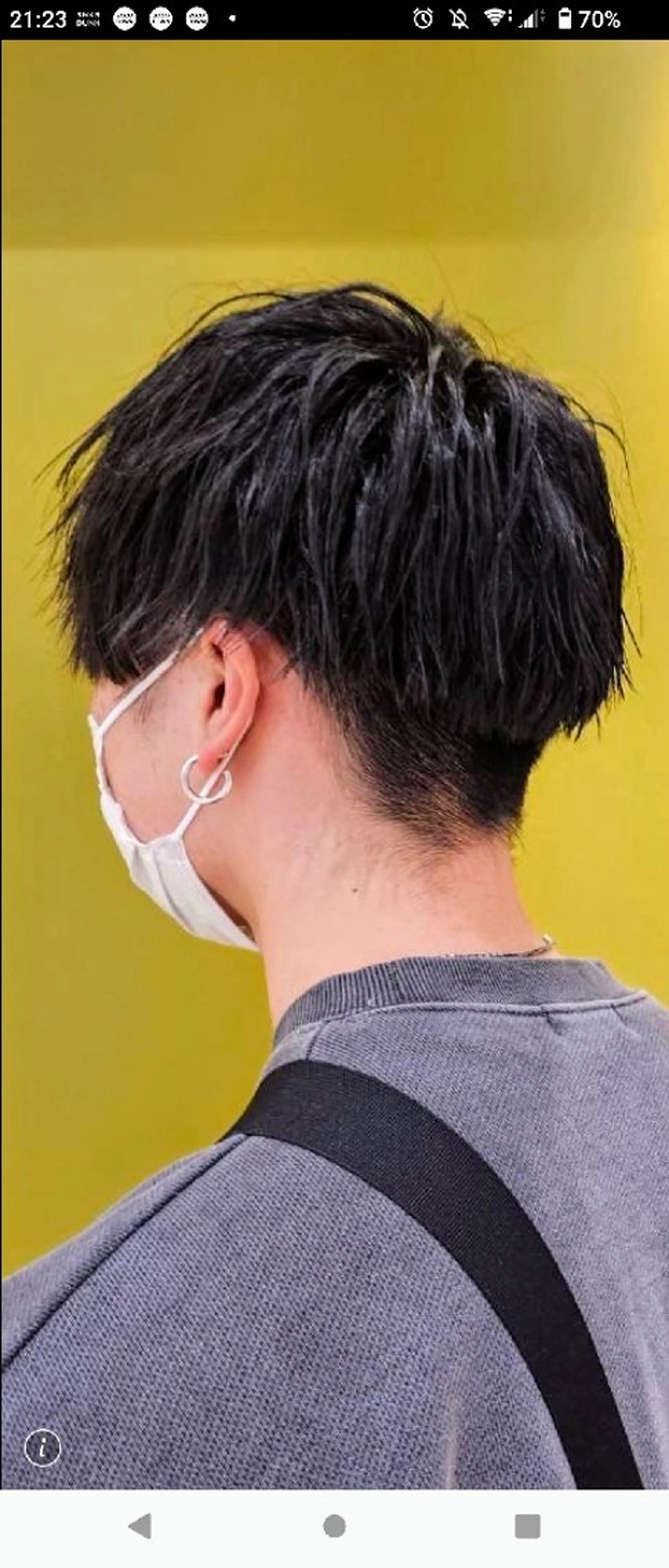 ミディアム メンズ ヘアアレンジ マッシュ 刈り上げ 婦中町／4月限定無料 カットメニューありのヘアスタイル