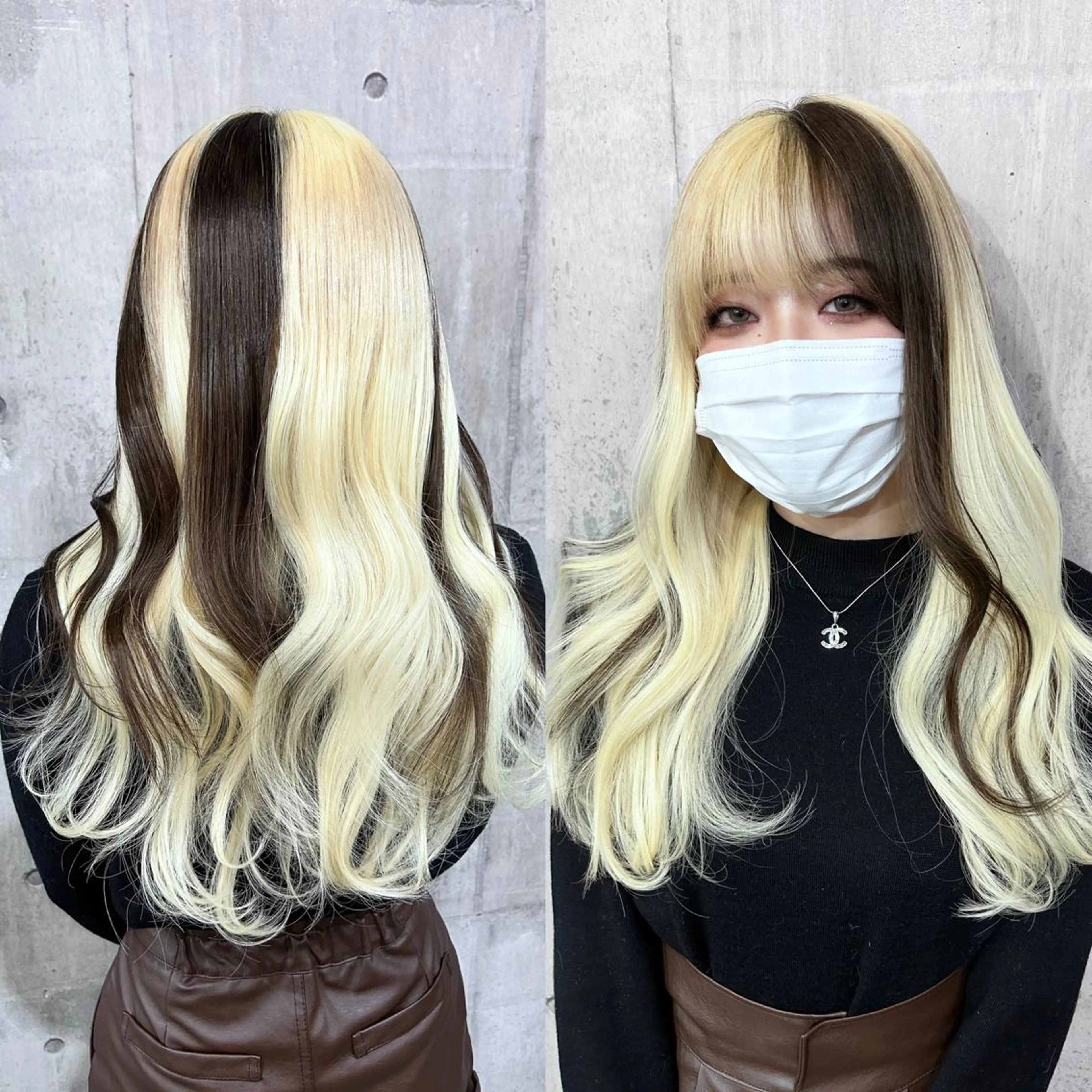 ロング シールエクステ イエローカラー エクステ 韓国風ヘア ロング エクステ SHURI❤️‍🔥 中/韓mix ♡のヘアスタイル