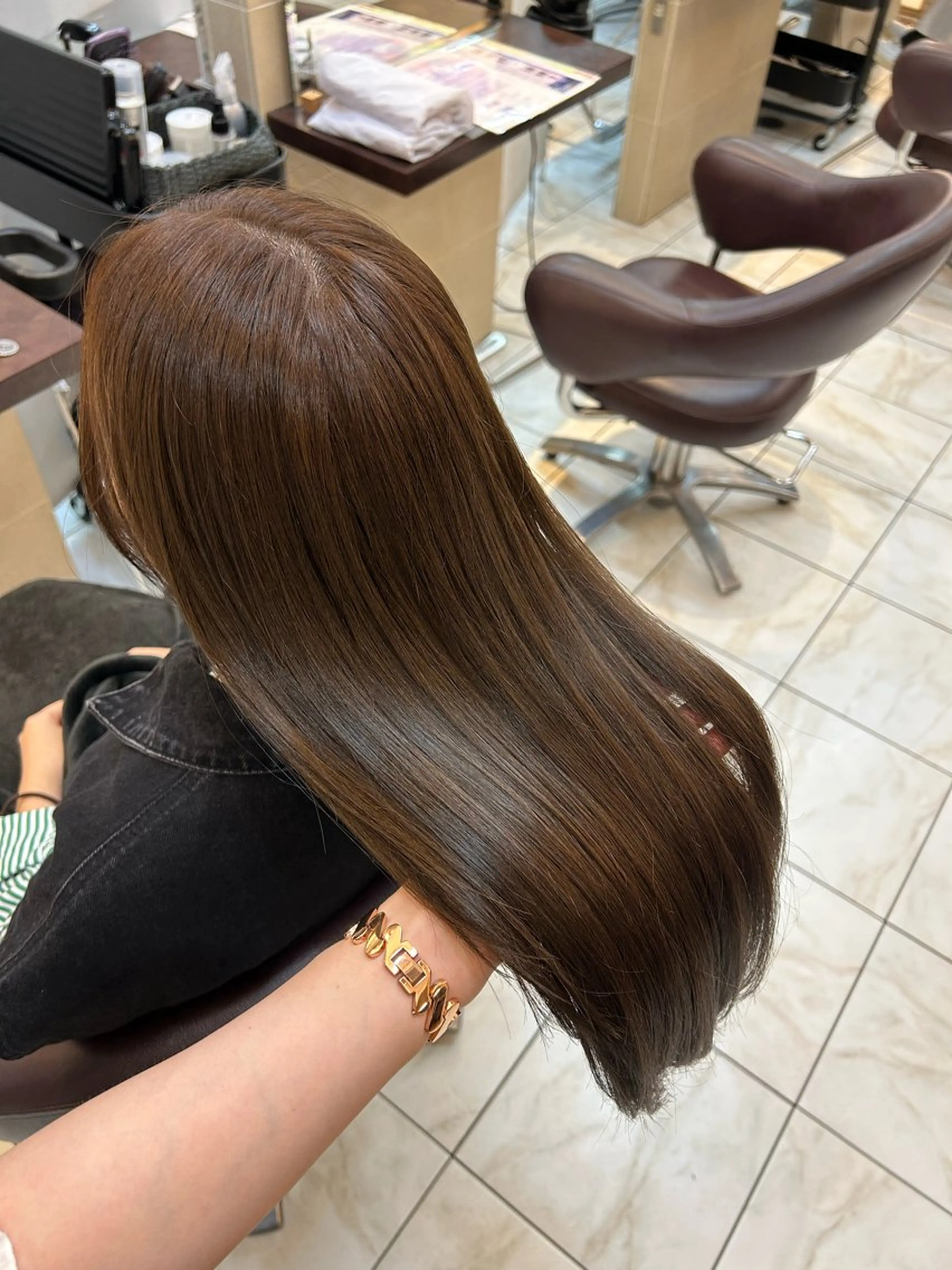 ロング カット ヘアカラー トリートメント 🧸HARUNA 艶髪✨透明感🫧のヘアスタイル