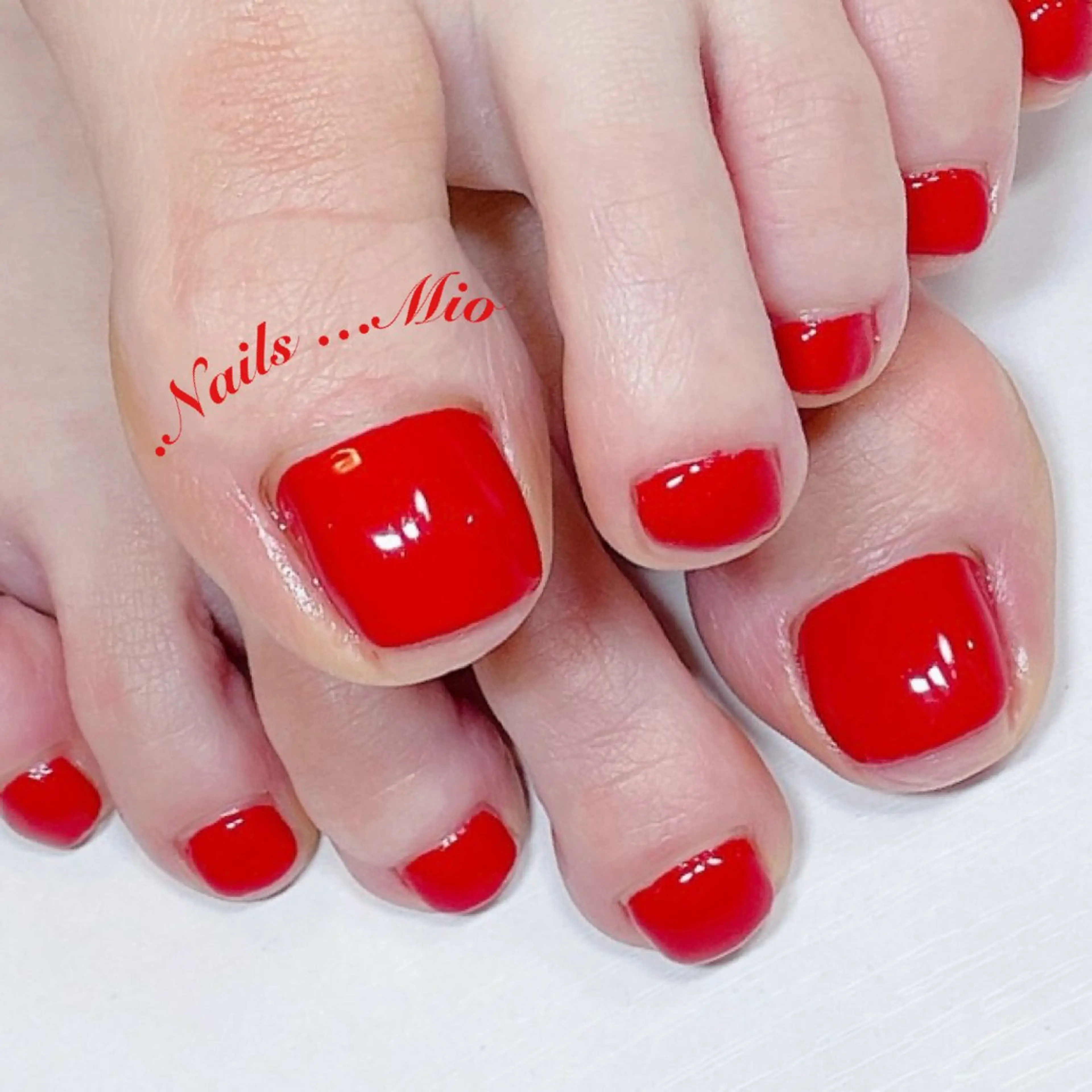 ネイル フットネイル ジェルネイル ワンカラーネイル .Nails Mio 赤羽西ネイルサロンのネイルデザイン