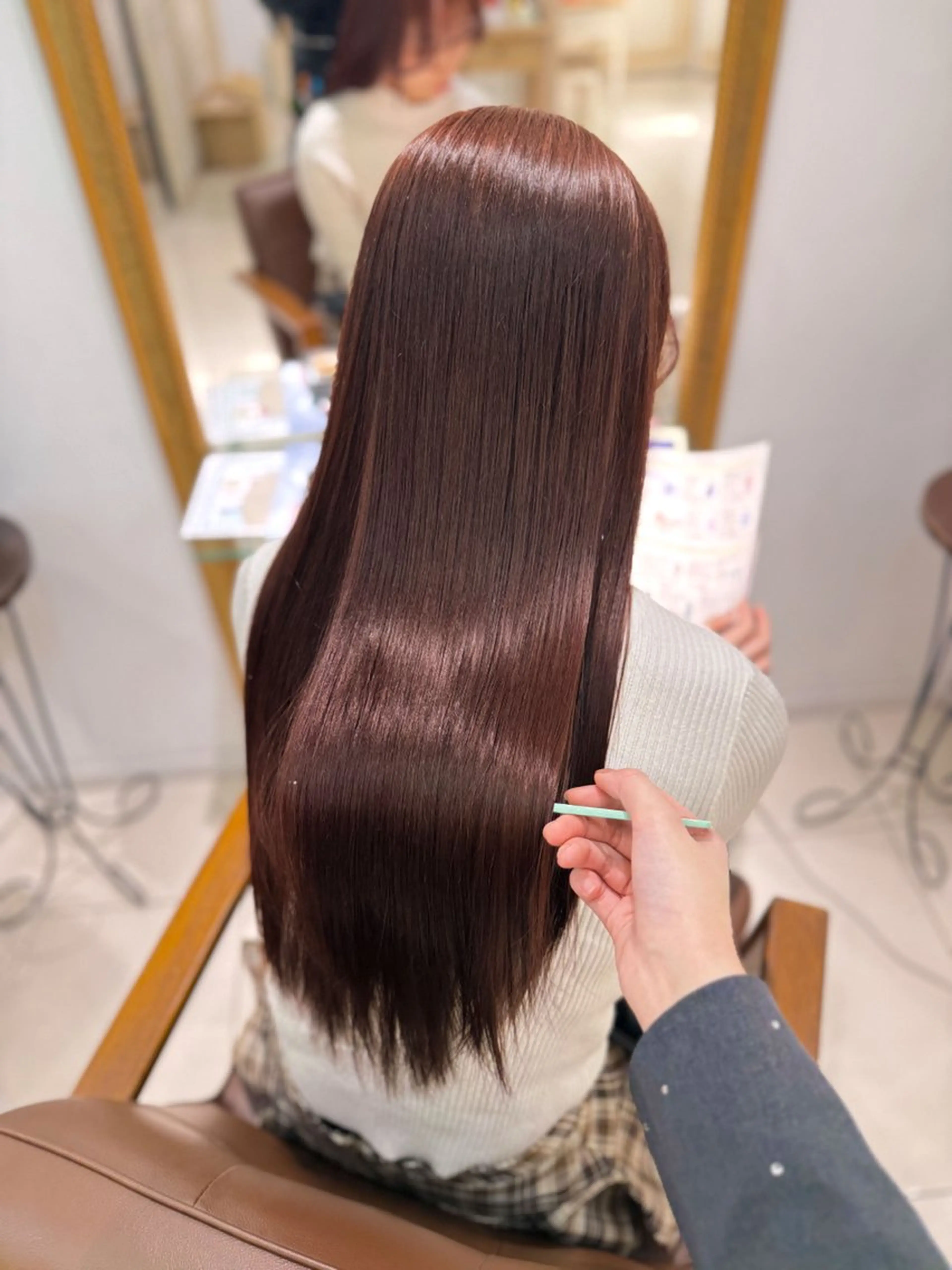 ロング カラー カット ヘアカラー トリートメント 髪質改善”透け感" カラー/Hono🪞のヘアスタイル