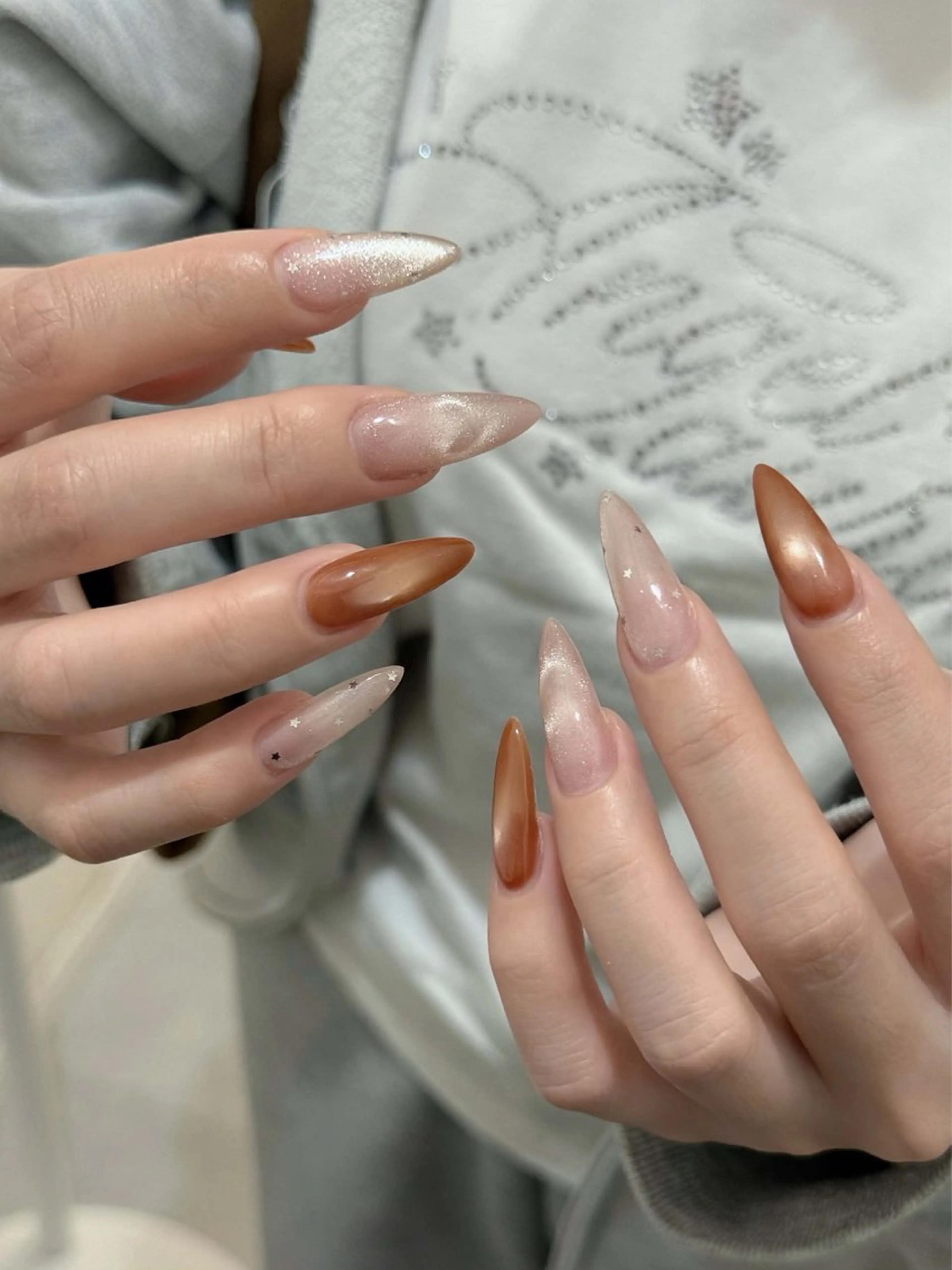 ネイル チークネイル ドット フレンチネイル グラデーション ハート ハンドネイル Julli NailStudioのネイルデザイン