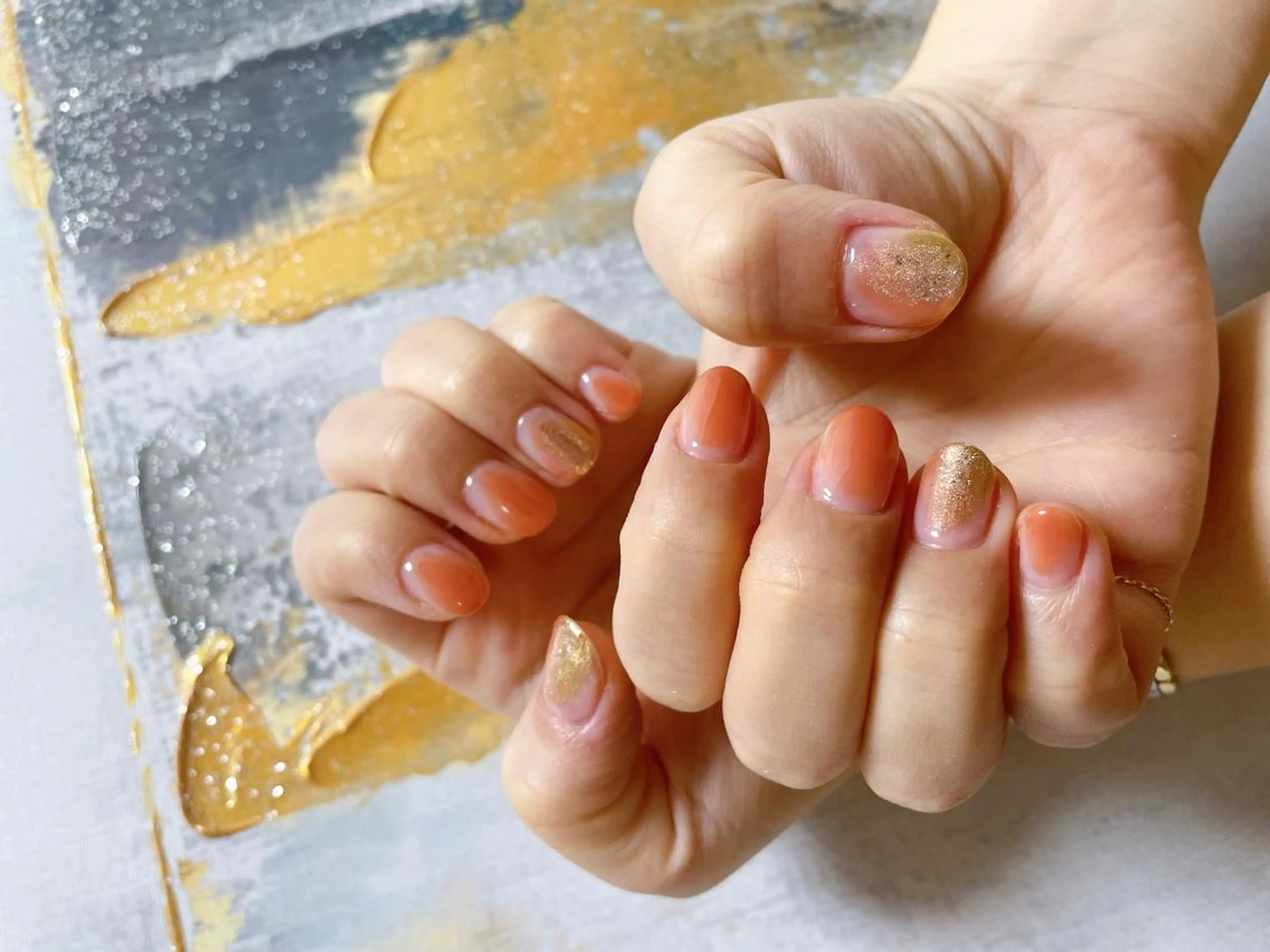 ネイル フットネイル フレンチネイル ジェルネイル ハート 韓国ネイル mogunail &blowのネイルデザイン