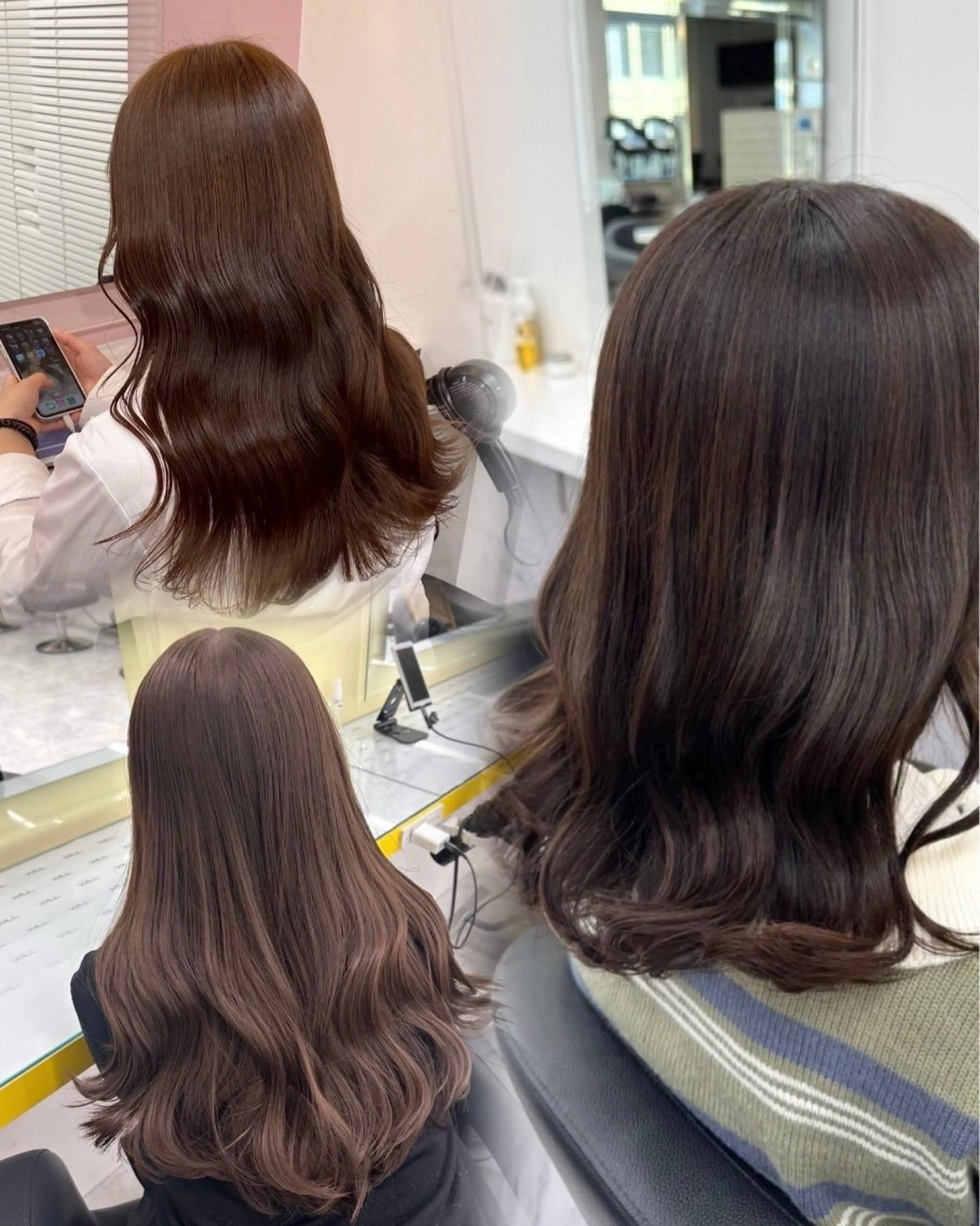 ロング ヘアカラー トリートメント 透明感×暖色カラー 🍒𝐘𝐮𝐤𝐚のヘアスタイル