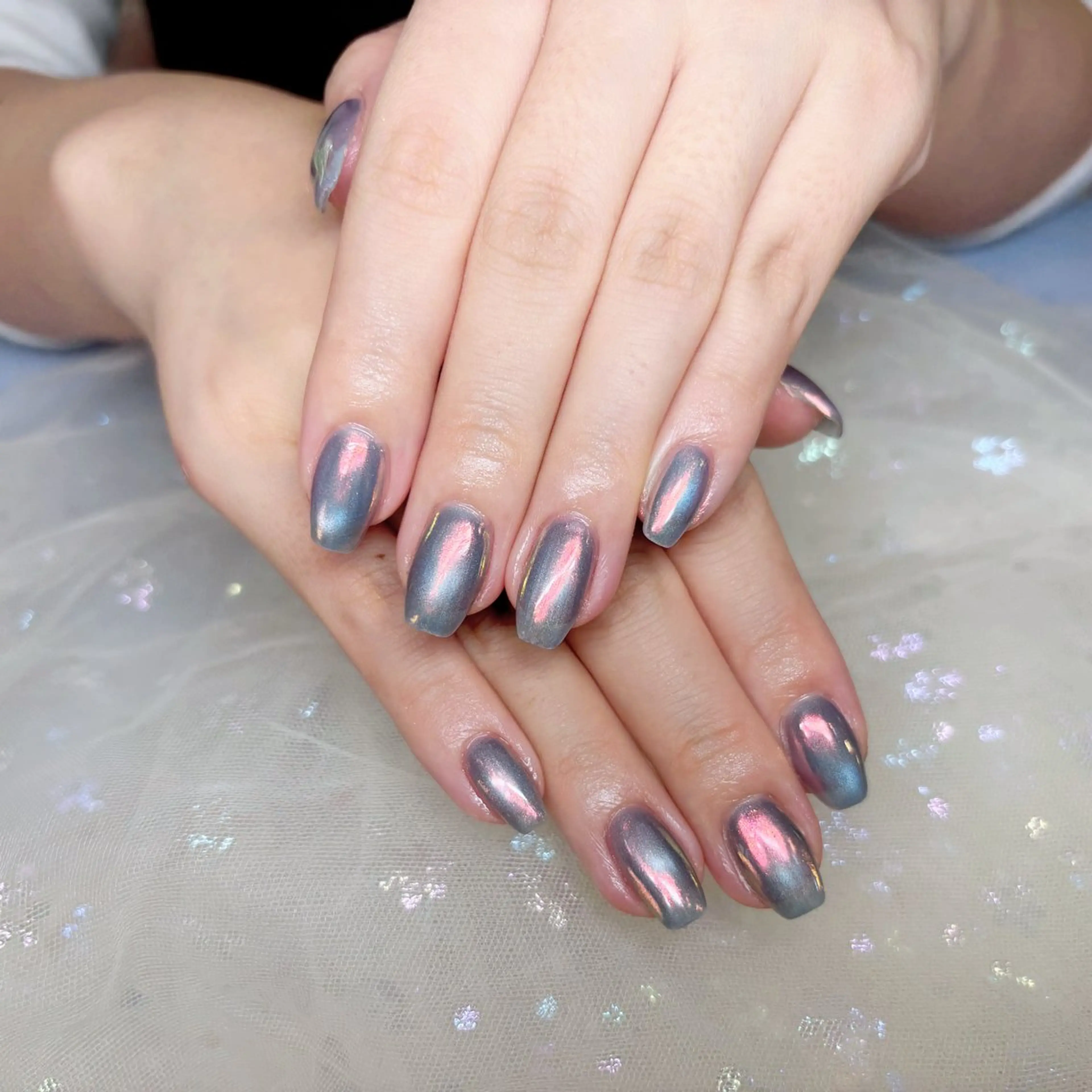 ネイル ハンドネイル H3 Nail Tsuki🦋💙のネイルデザイン