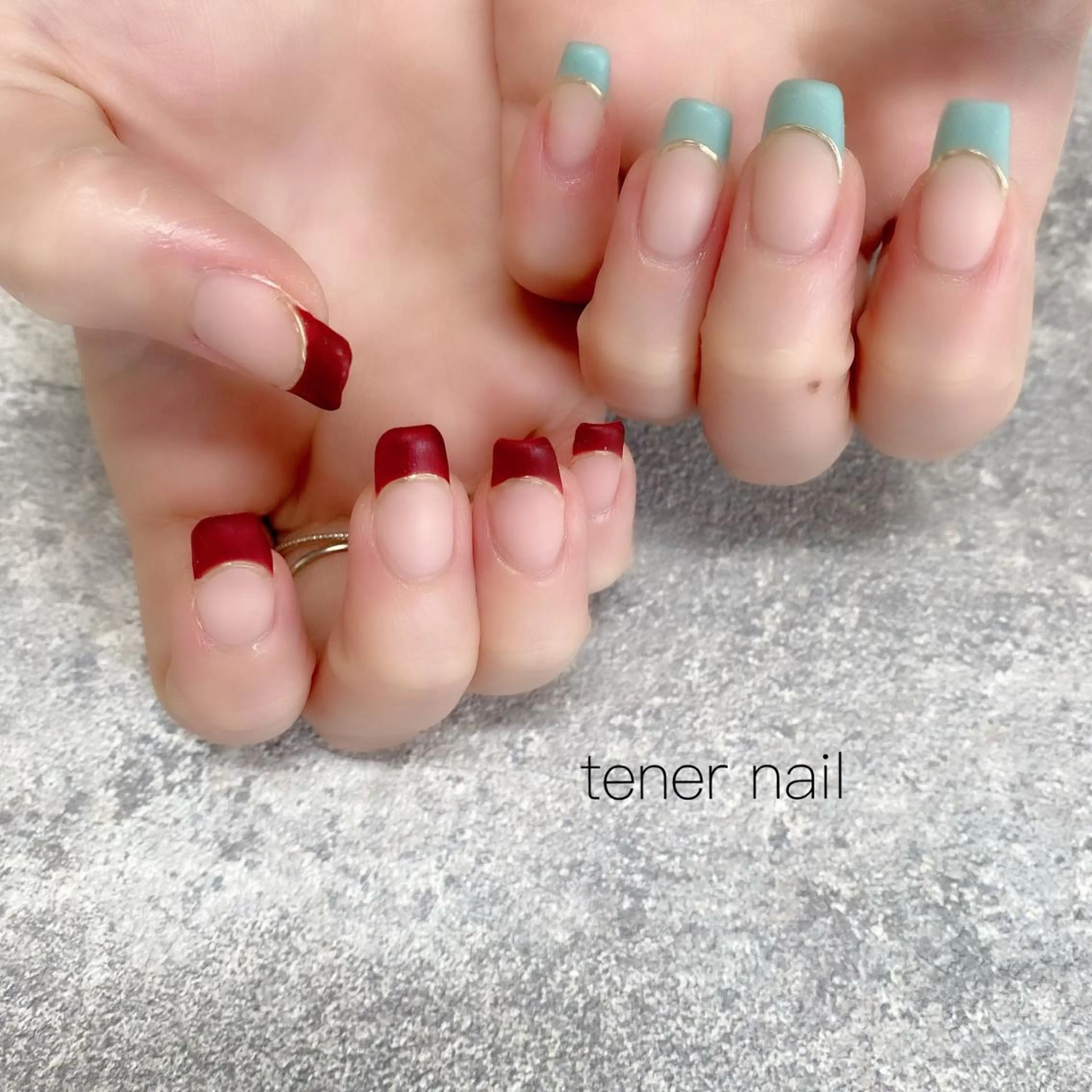 ネイル フレンチネイル マットネイル テネルネイル tener nailのネイルデザイン