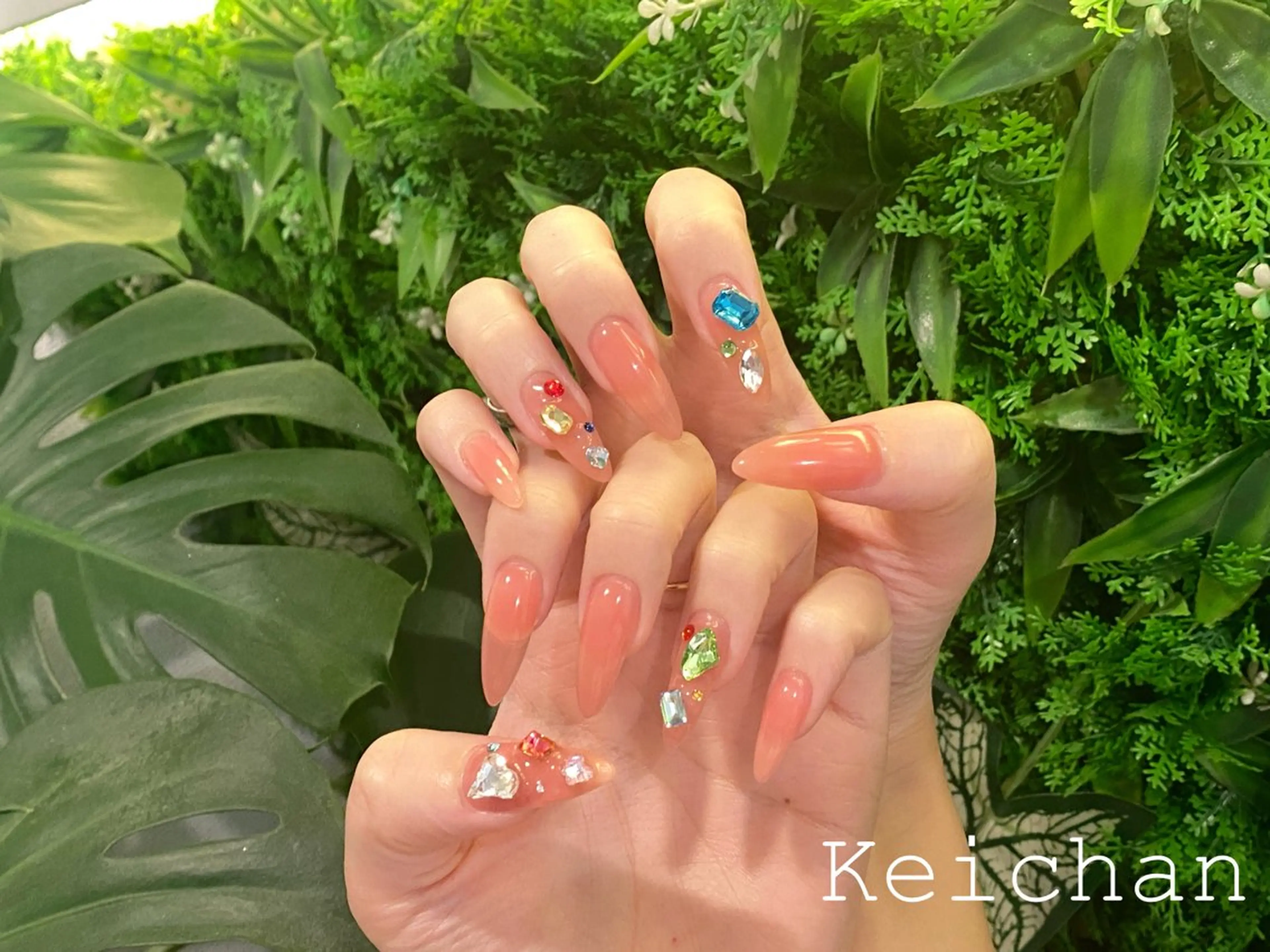 【10本チップ長さ出し】ワンカラー/マグネット/フラッシュ/ラメグラの写真