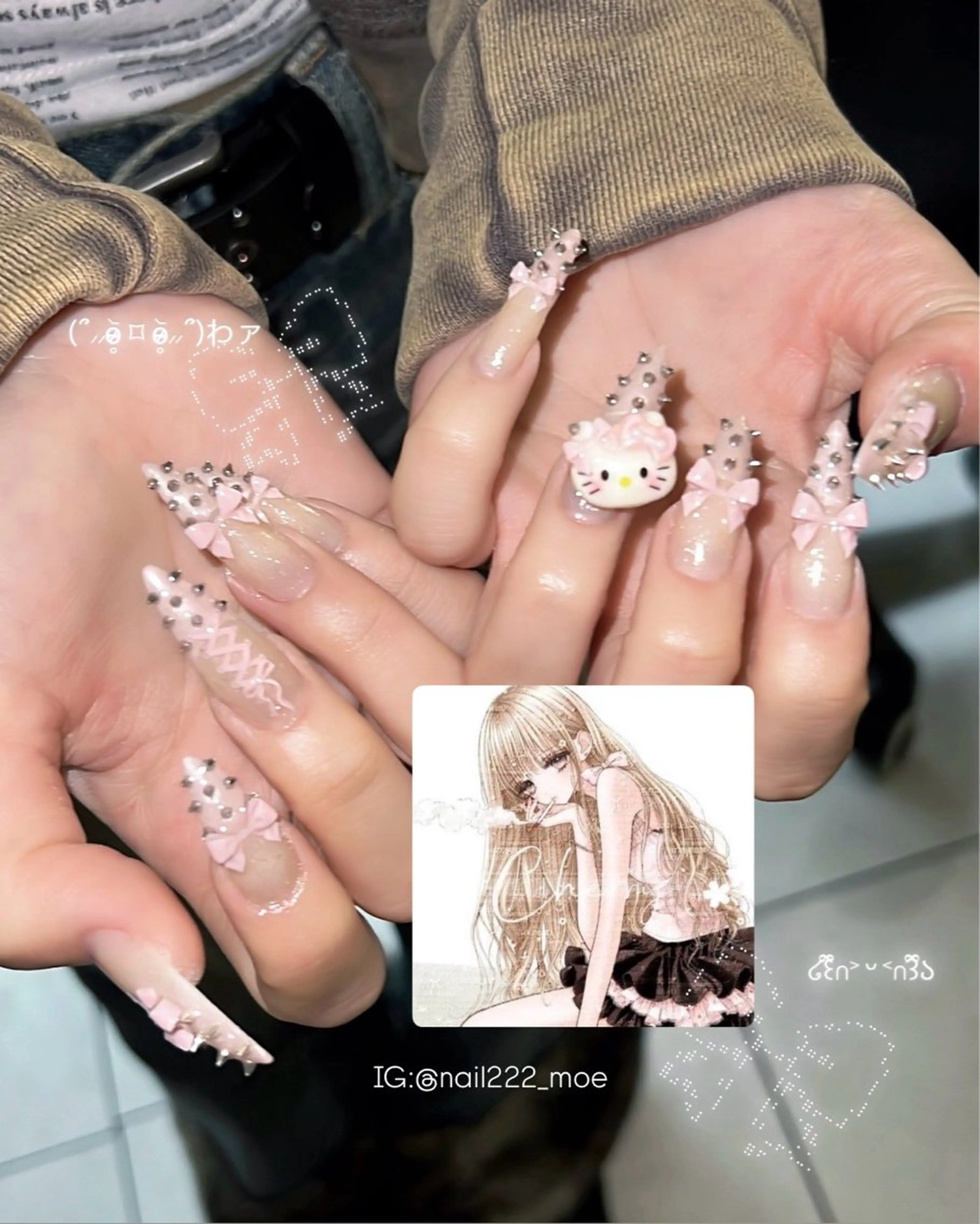 ネイル ハンドネイル ⟡.*222⋰˚☆ MöEのネイルデザイン