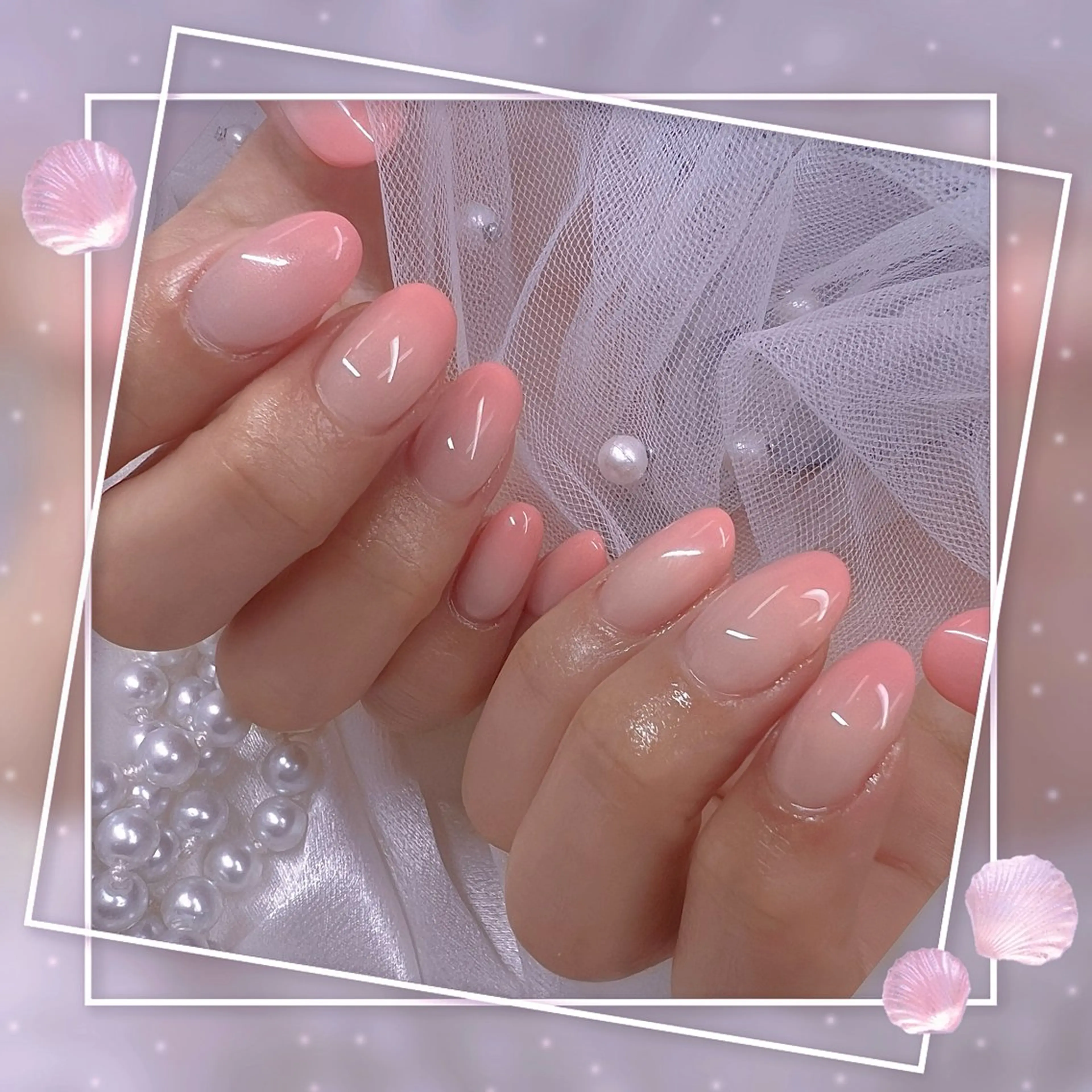 ネイル チークネイル ガーリー グラデーション マグネットネイル ピンク ハンドネイル Chill Nailsalonのネイルデザイン