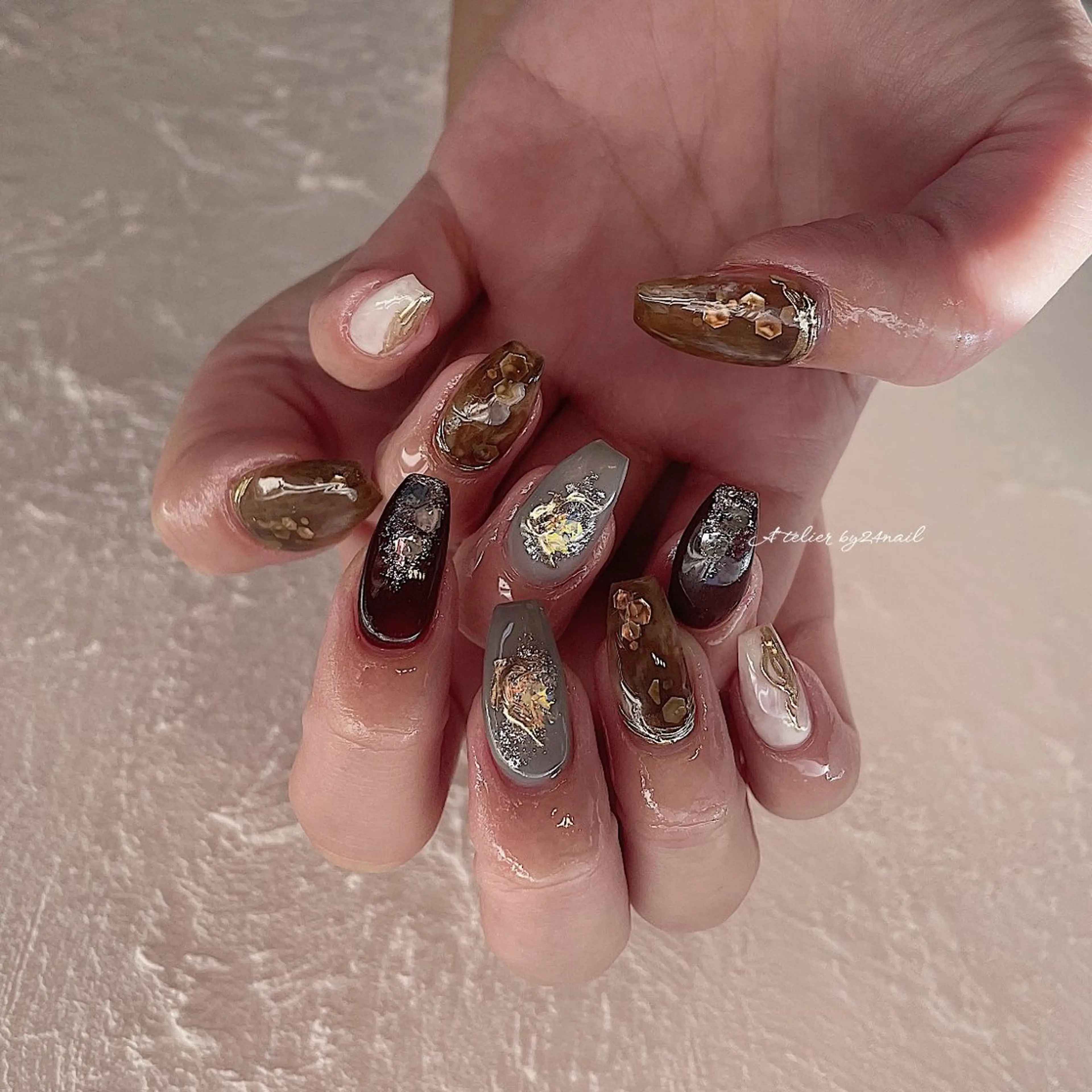 ãã€ã« Atelier by 24nail/Ayaã®ãã€ã«ãã¶ã€ã³