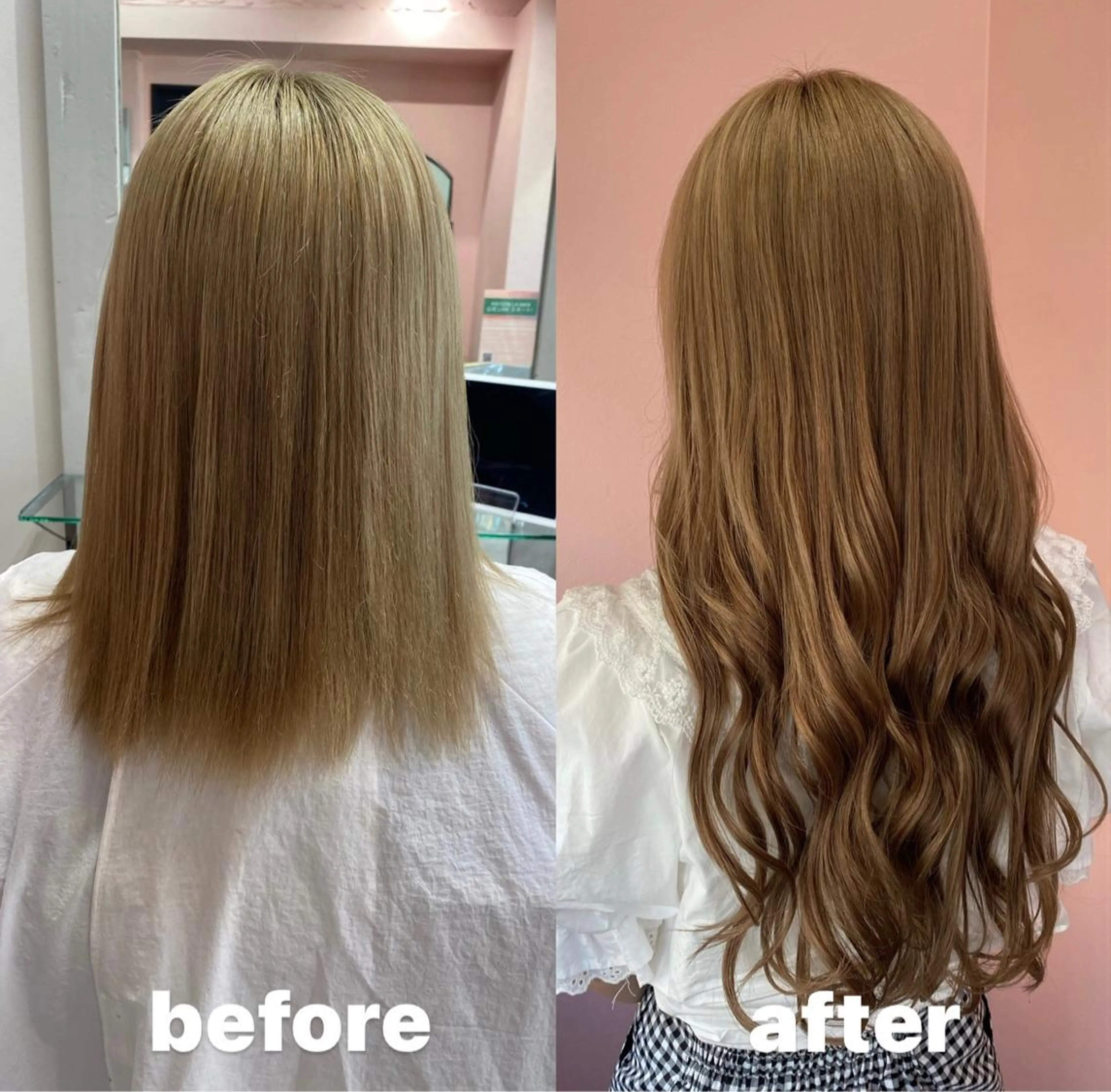 ロング カラー シールエクステ エクステ RIYA❤︎ Aujuaソムリエのヘアスタイル