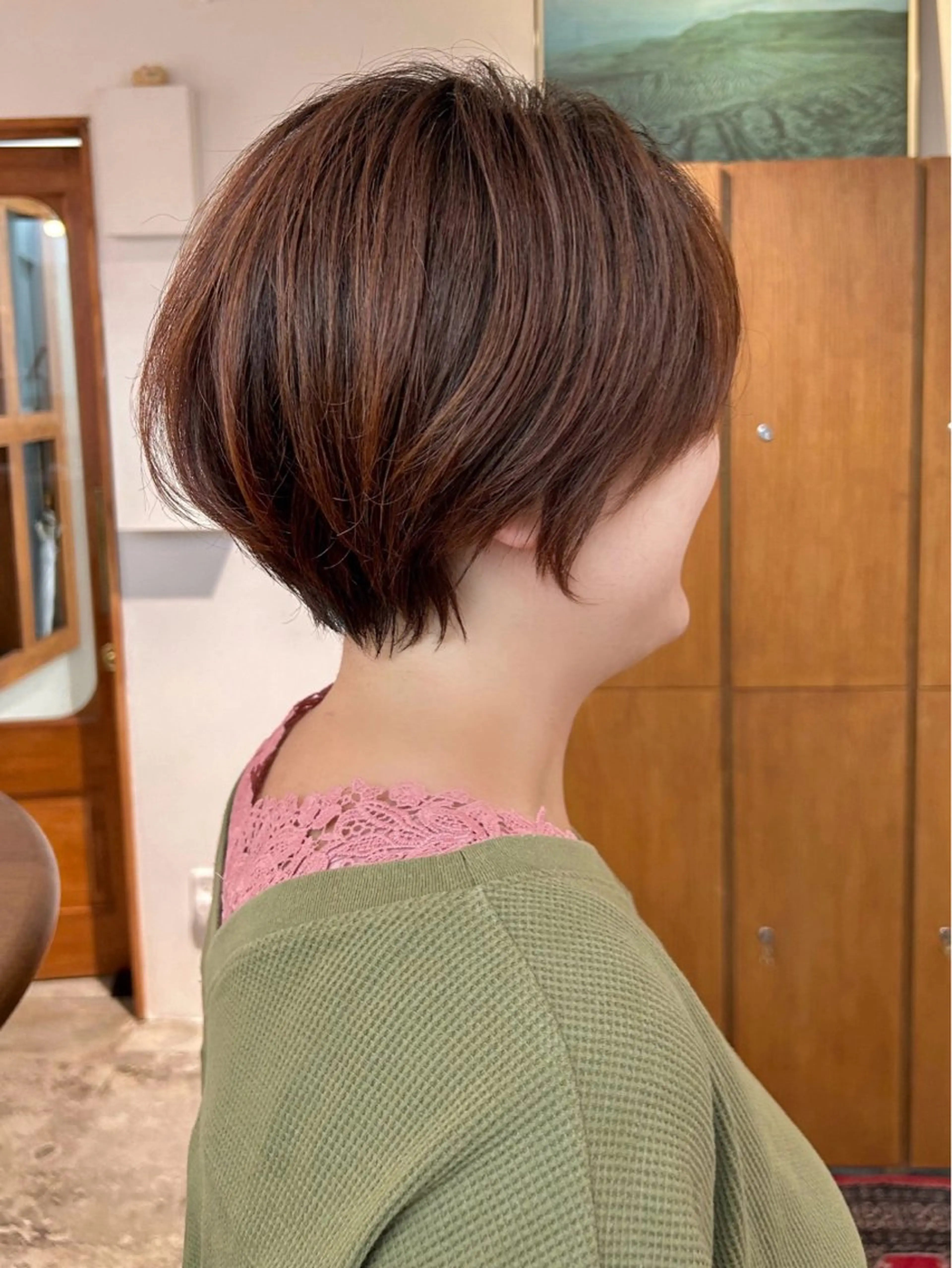 ショート 綾/ベージュカラー /パーマ🩰のヘアスタイル