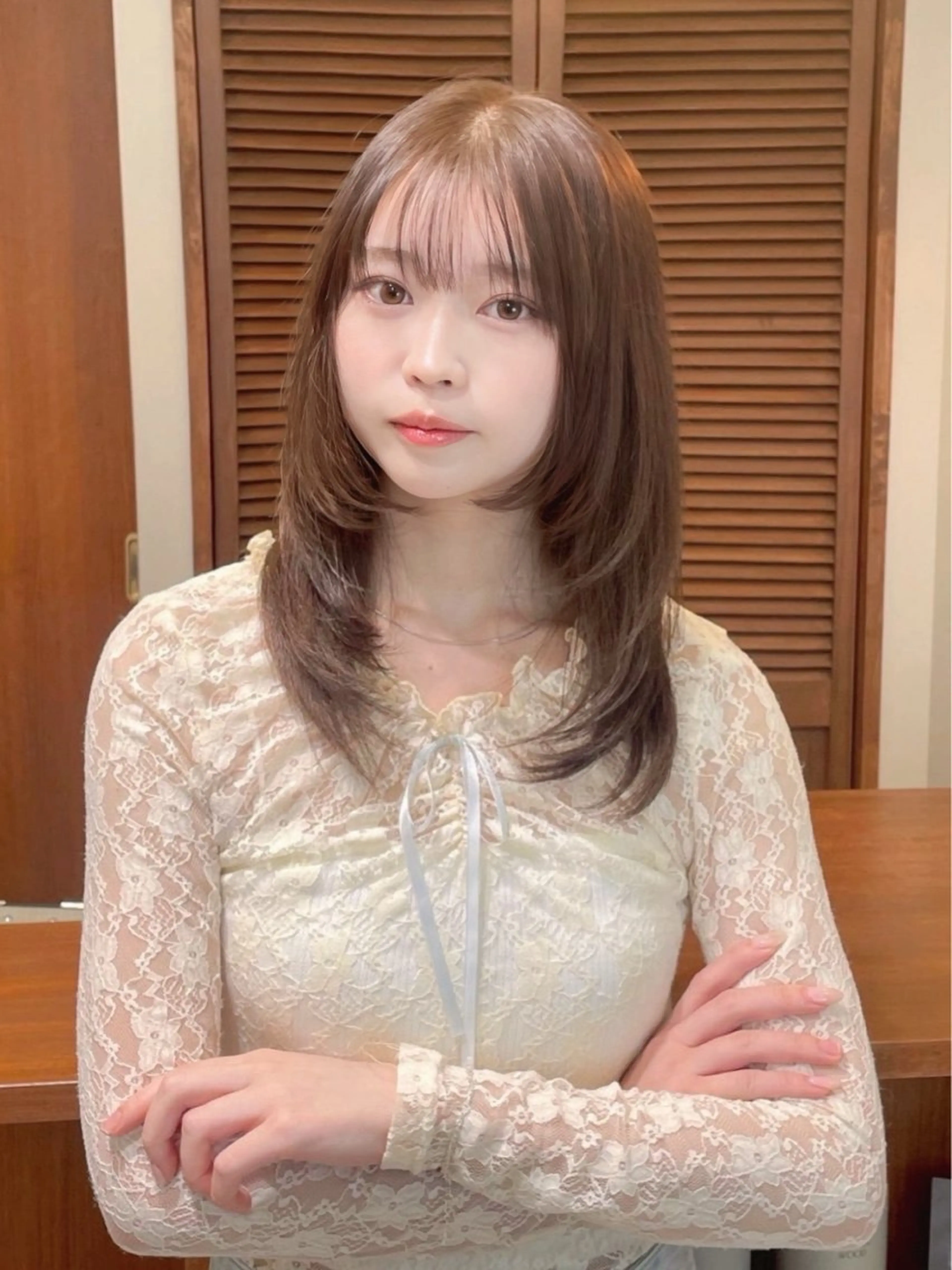 セミロング 🎀ゆうな/艶髪/ 透明感カラー🎀のヘアスタイル