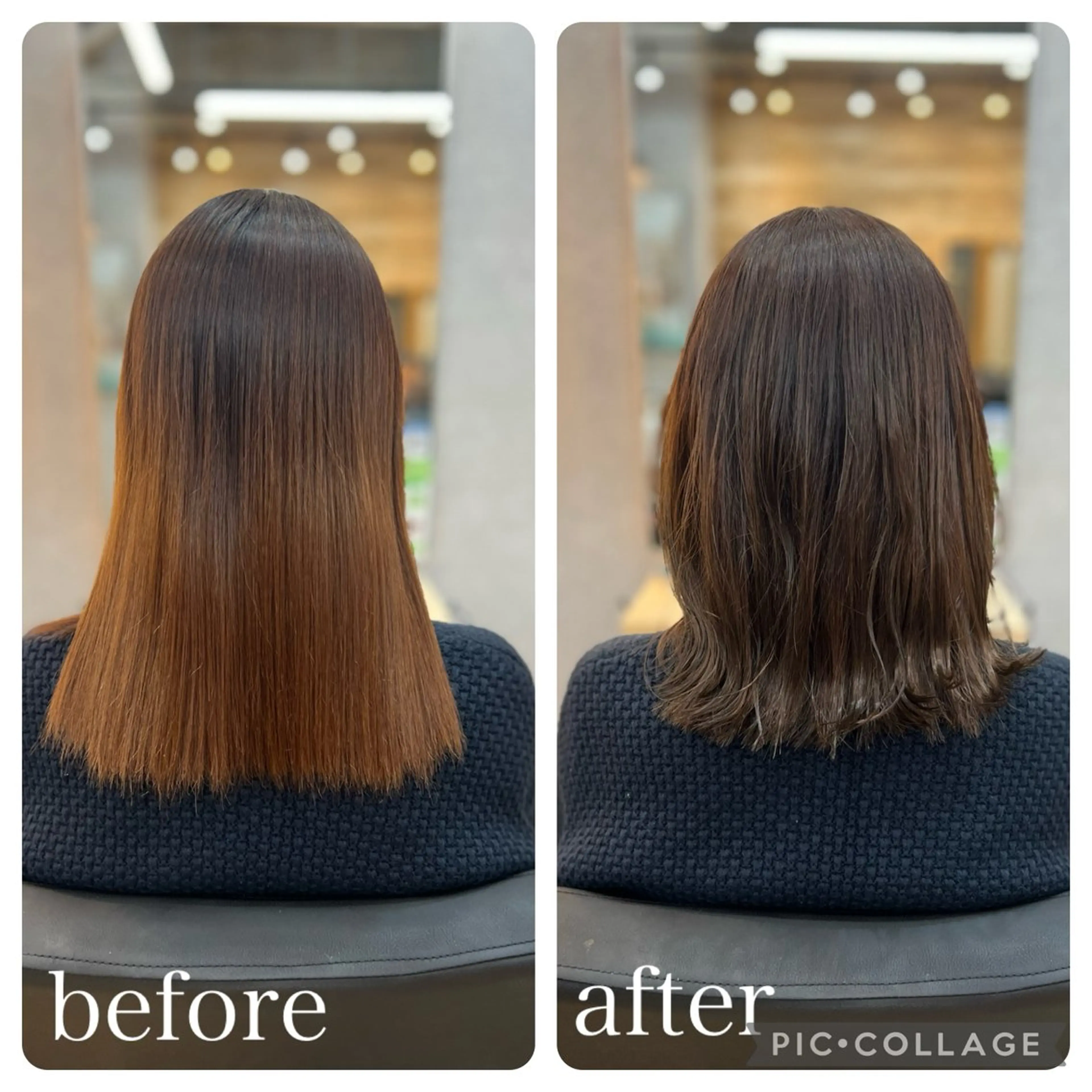 セミロング カット ヘアカラー トリートメント Aguhair milo森山知幸のヘアスタイル