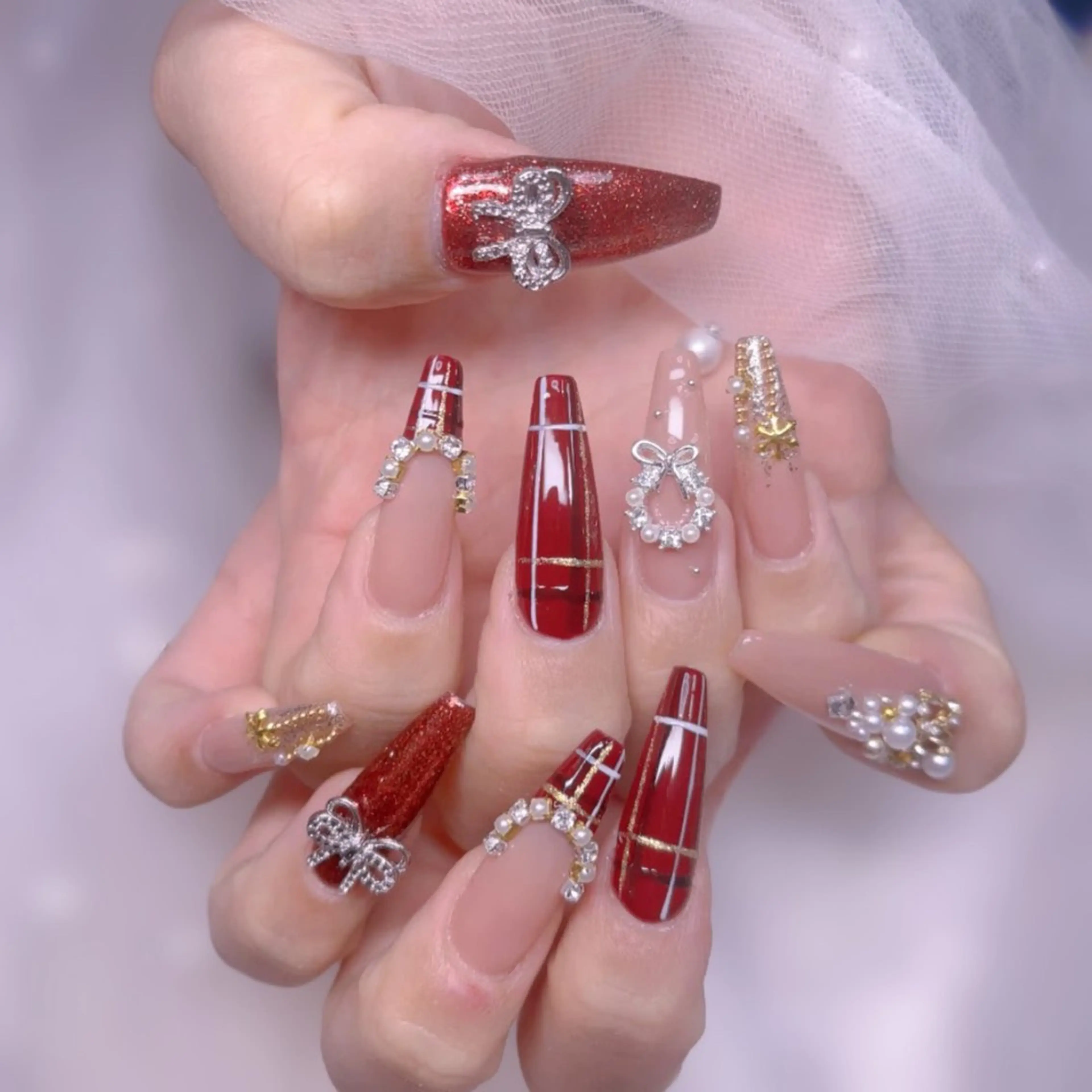 ネイル アートネイル チークネイル 長さ出し フレンチネイル ジェルネイル YK Beauty Salonのマツエク・マツパデザイン