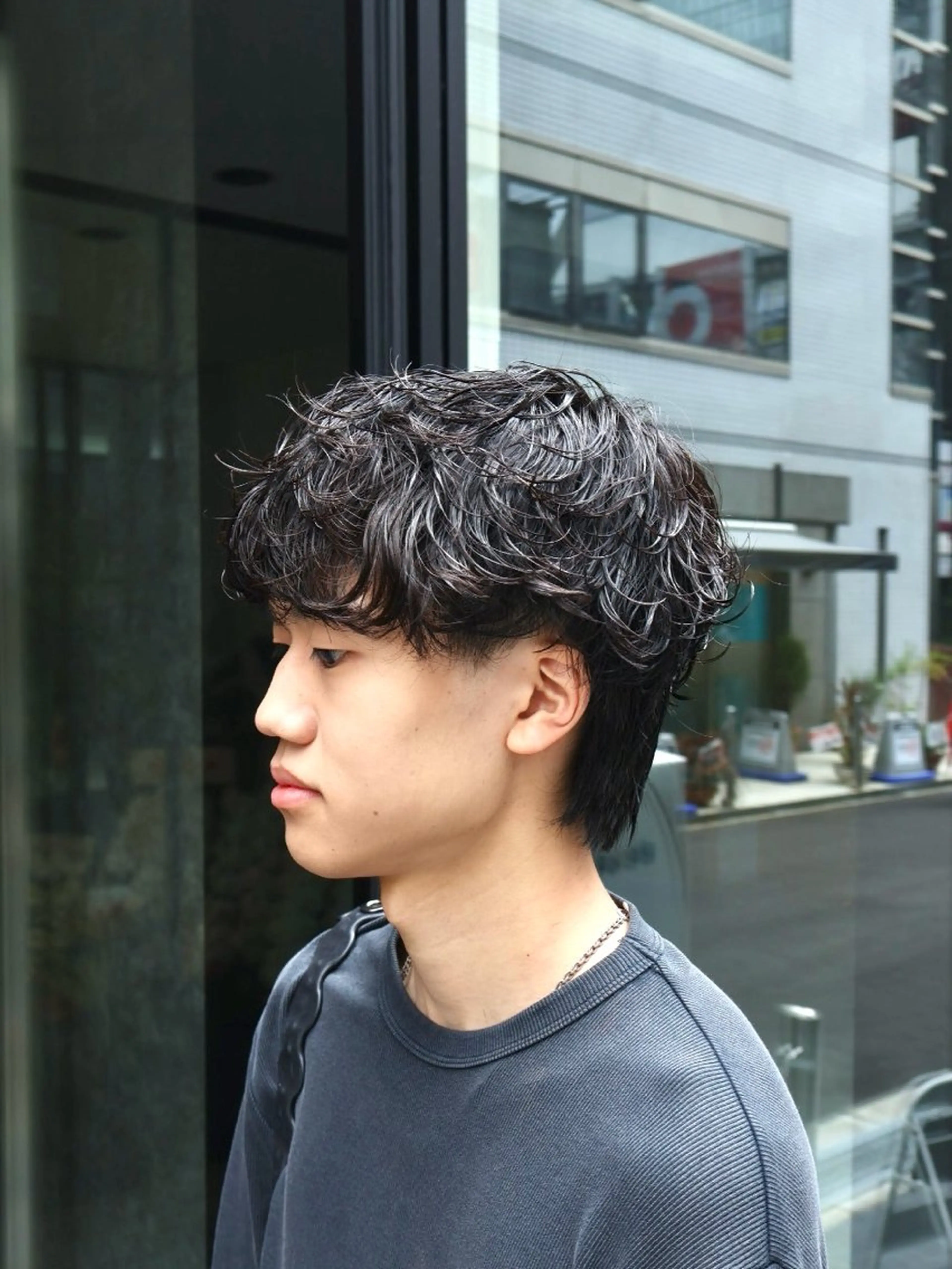 ショート パーマ メンズ カット パーマ SCENEbyRAD helmのヘアスタイル