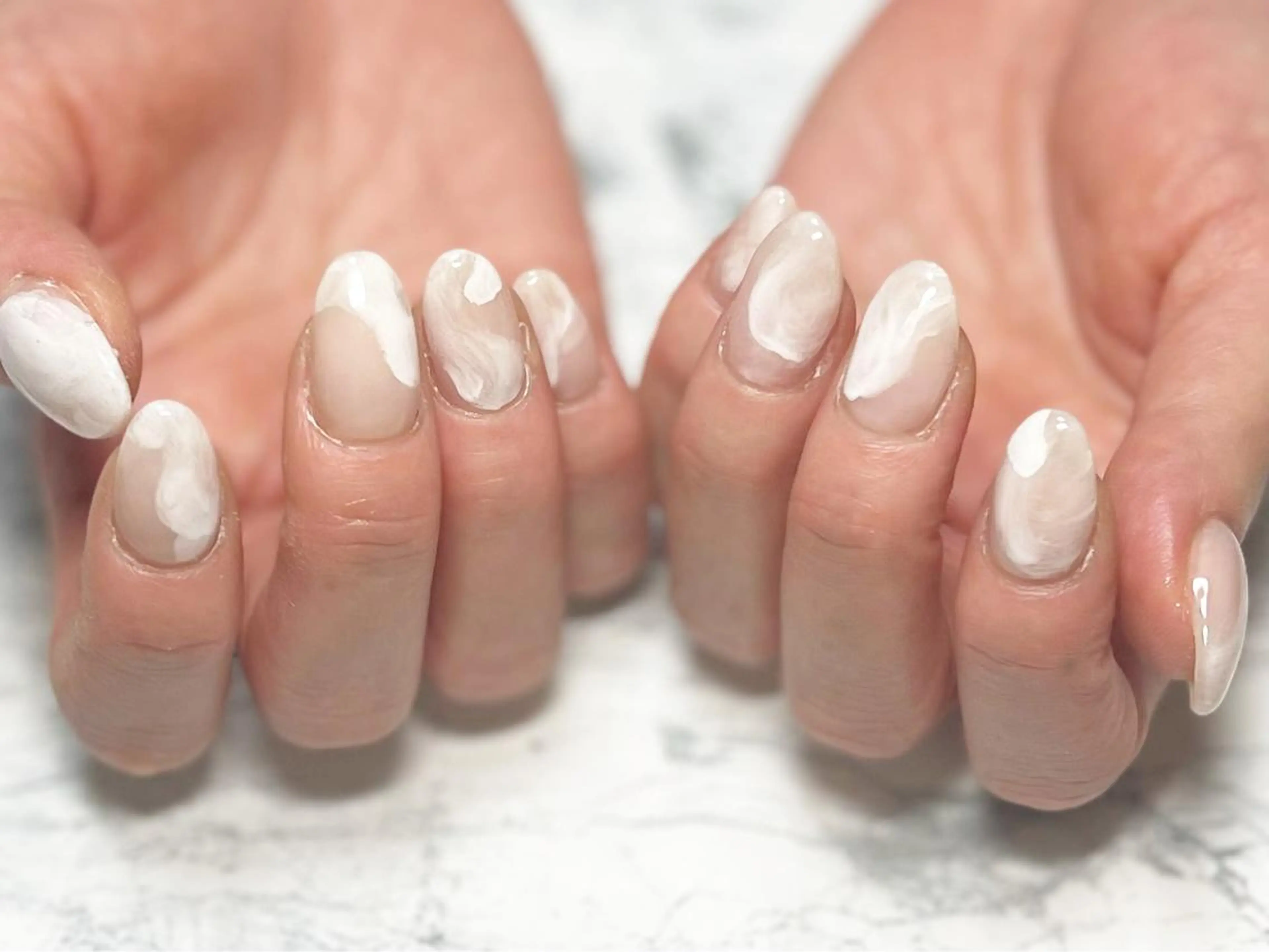 ネイル フットネイル ニュアンスネイル シンプルネイル 春ネイル 夏ネイル nail fufla ♡yamane♡のネイルデザイン