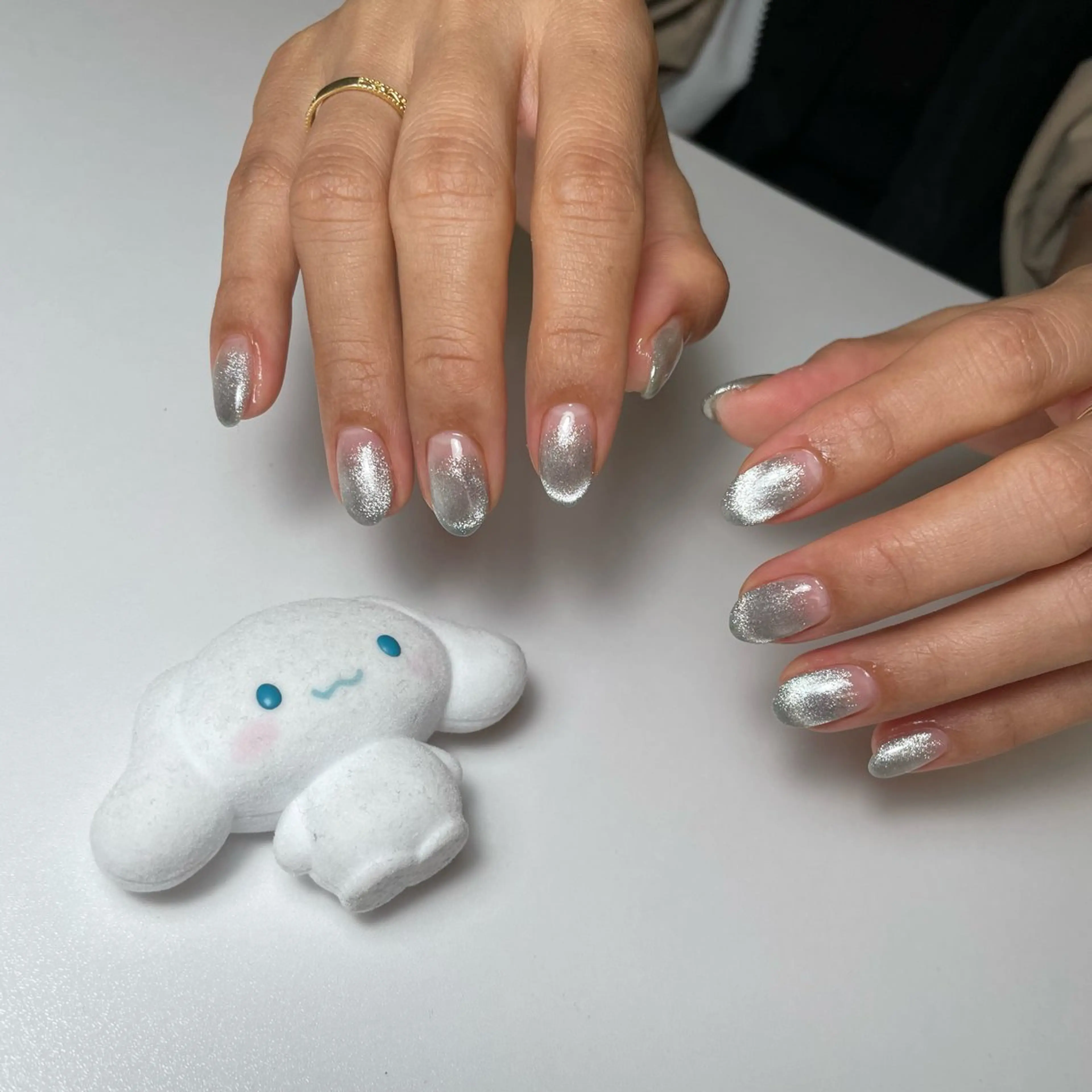 ネイル チークネイル フラッシュネイル ジェルネイル ハート ラメ(グリッター) ハンドネイル Sugar. ひかり໒꒱˚.*のネイルデザイン