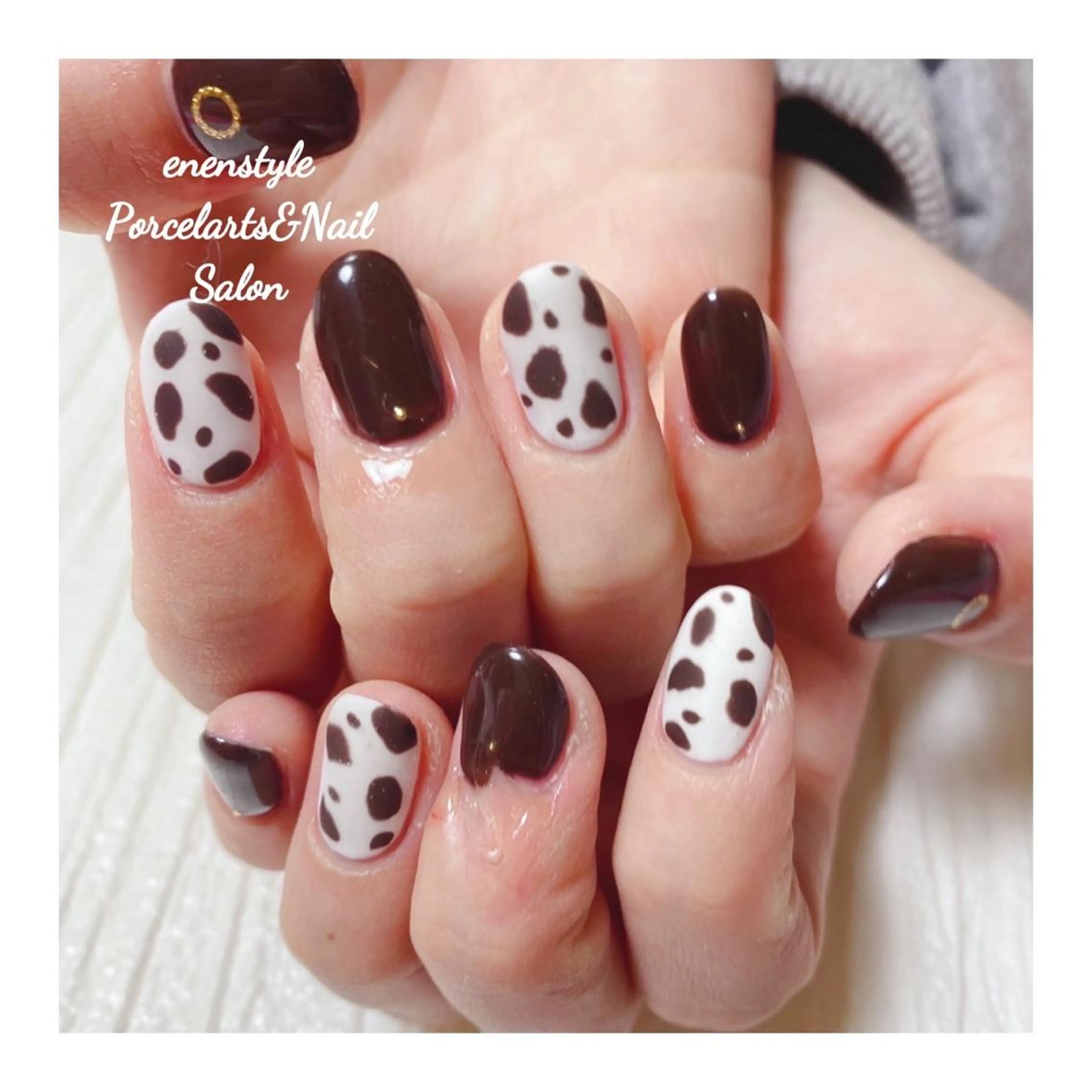 ミディアム ネイル ハンドネイル 👑enen style👑のネイルデザイン