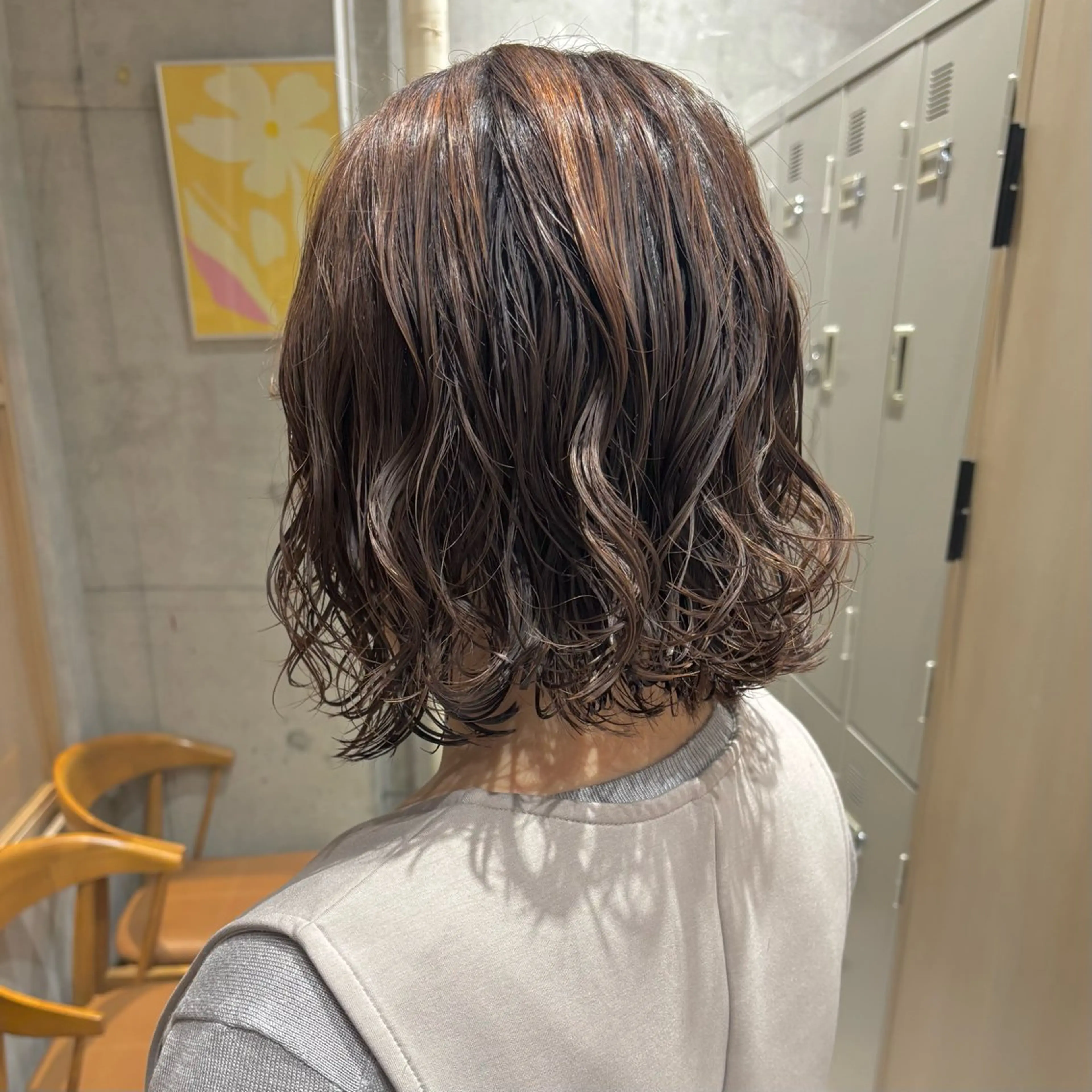 ミディアム パーマ カット パーマ AMI ウルフ/ショートのヘアスタイル