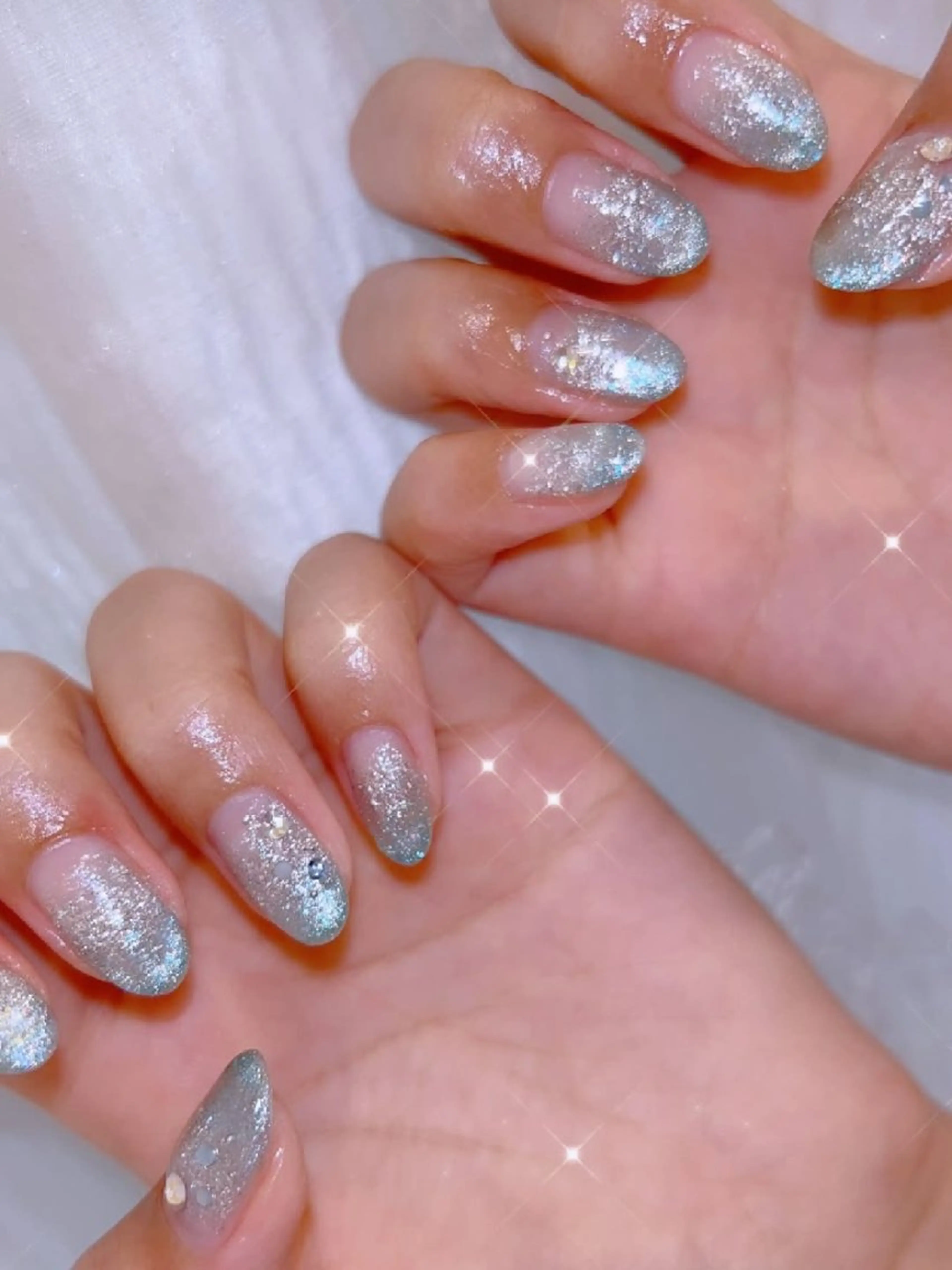 ネイル 長さ出し ジェルネイル 韓国ネイル マグネットネイル ニュアンスネイル I LOVE ME NAIL.。.:*♡のネイルデザイン